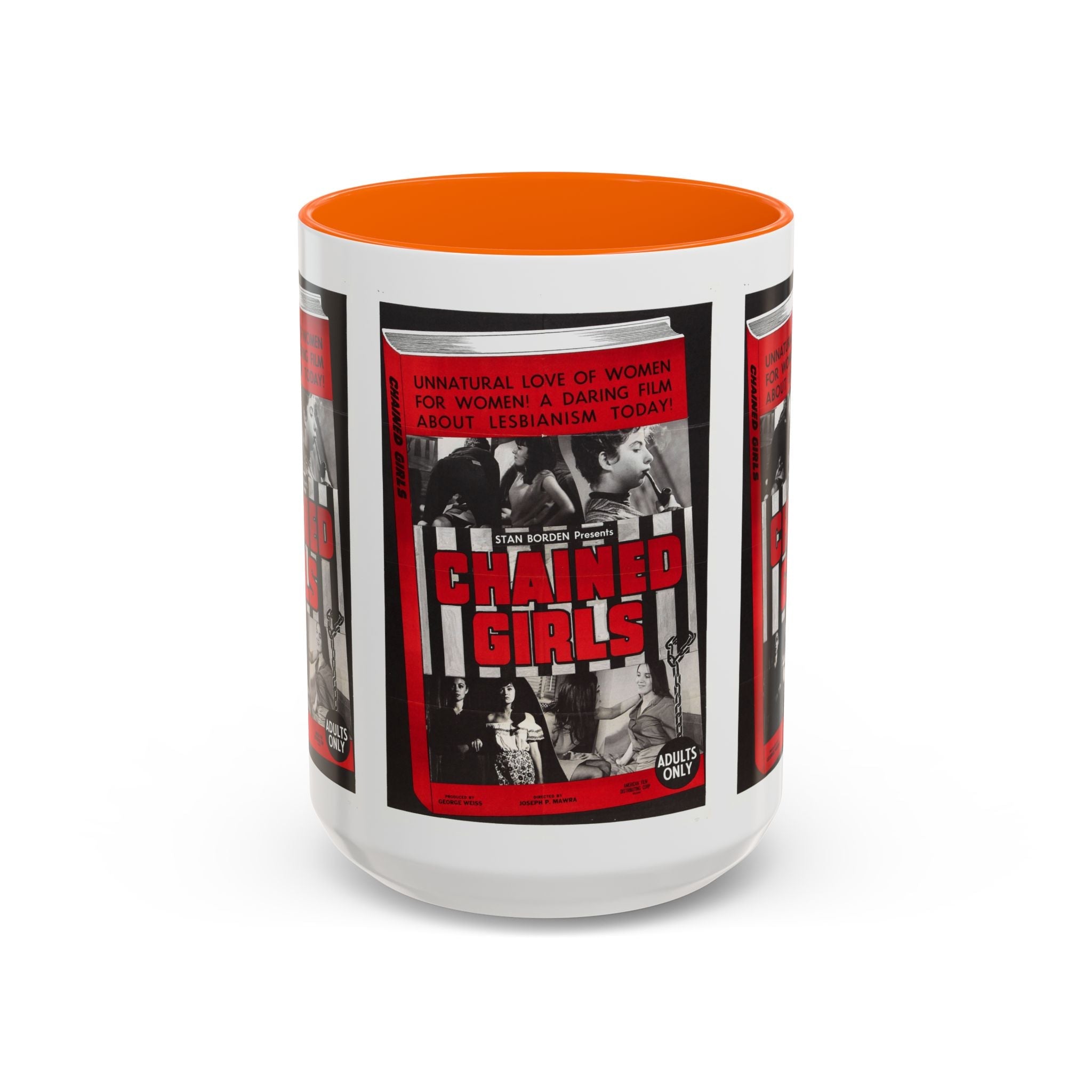 Cult Classic Movie Poster Art Accent Coffee Mug (11, 15oz) - Chained Girls 1965 - POPvault