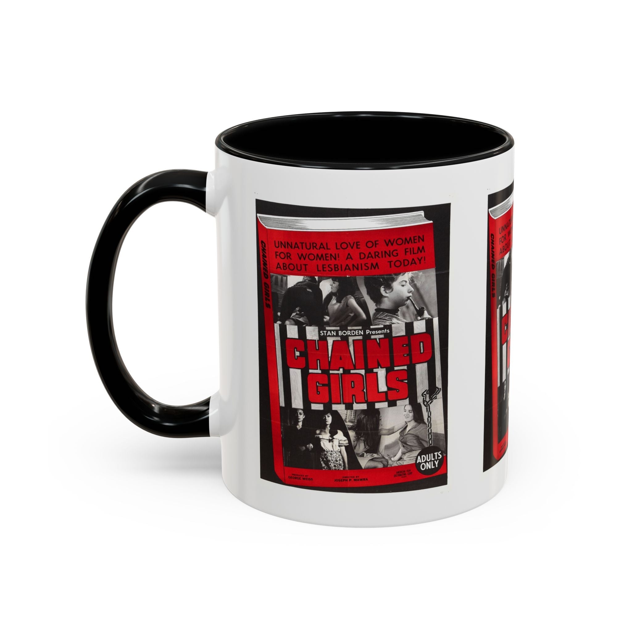 Cult Classic Movie Poster Art Accent Coffee Mug (11, 15oz) - Chained Girls 1965 - POPvault