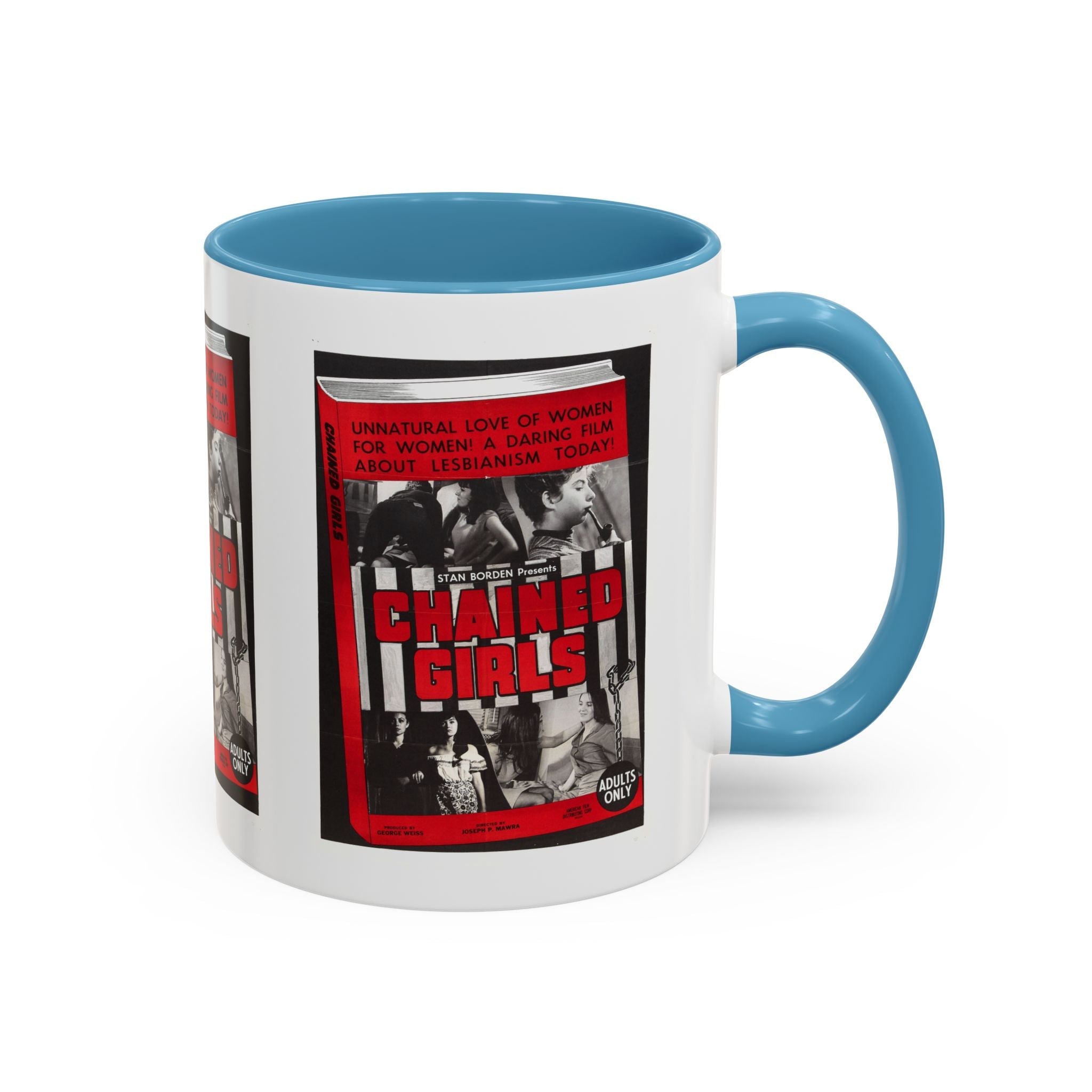 Cult Classic Movie Poster Art Accent Coffee Mug (11, 15oz) - Chained Girls 1965 - POPvault