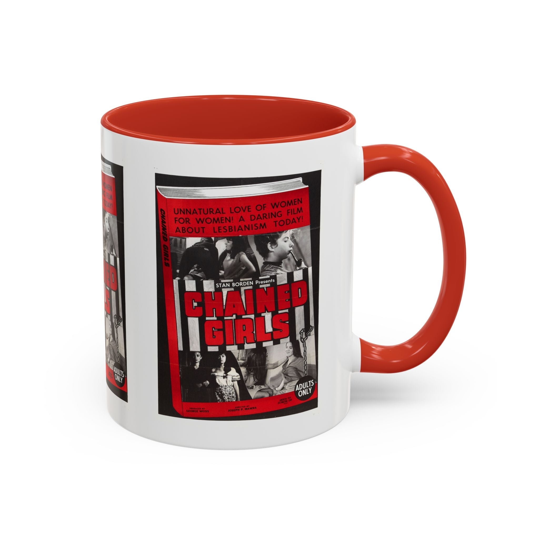 Cult Classic Movie Poster Art Accent Coffee Mug (11, 15oz) - Chained Girls 1965 - POPvault