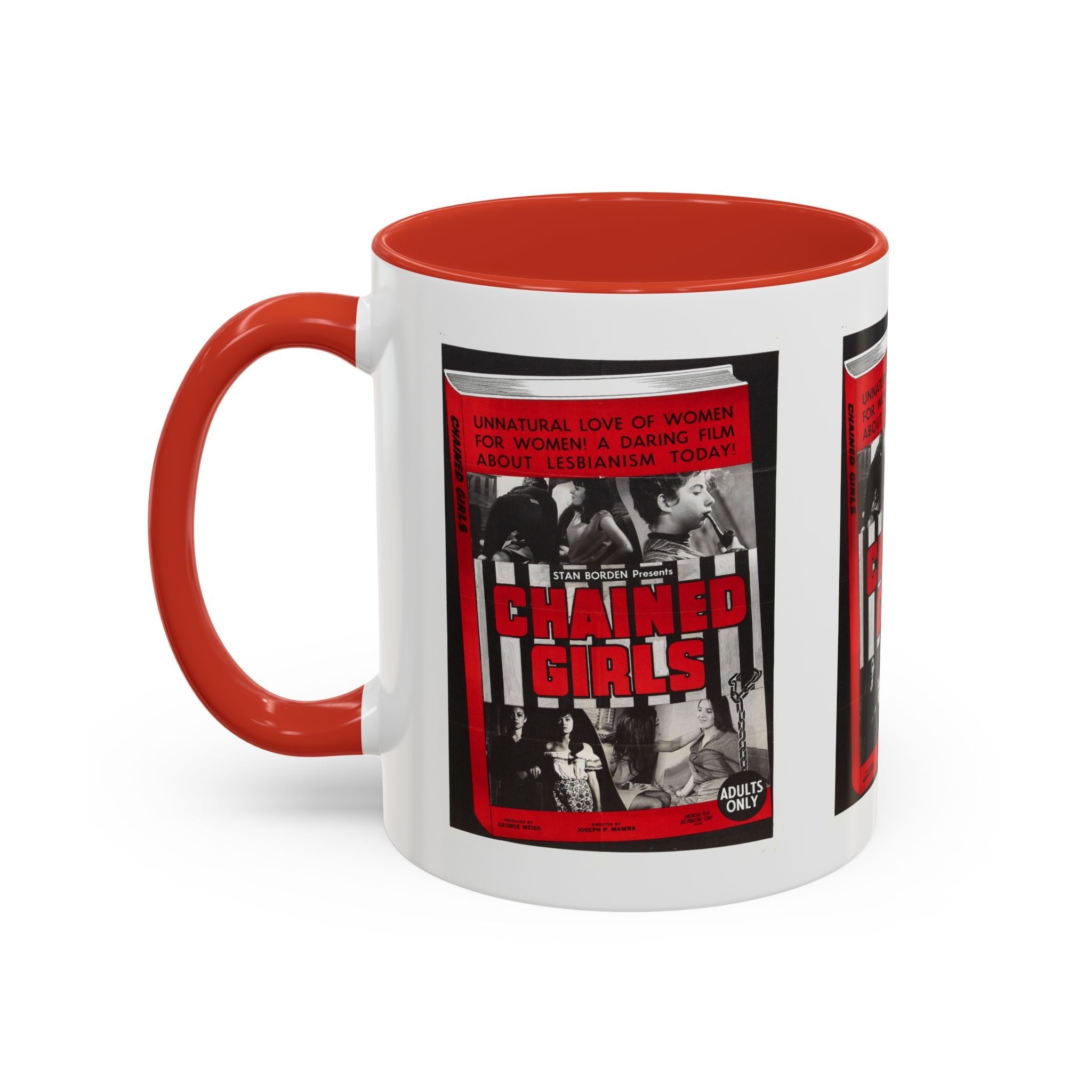 Cult Classic Movie Poster Art Accent Coffee Mug (11, 15oz) - Chained Girls 1965 - POPvault