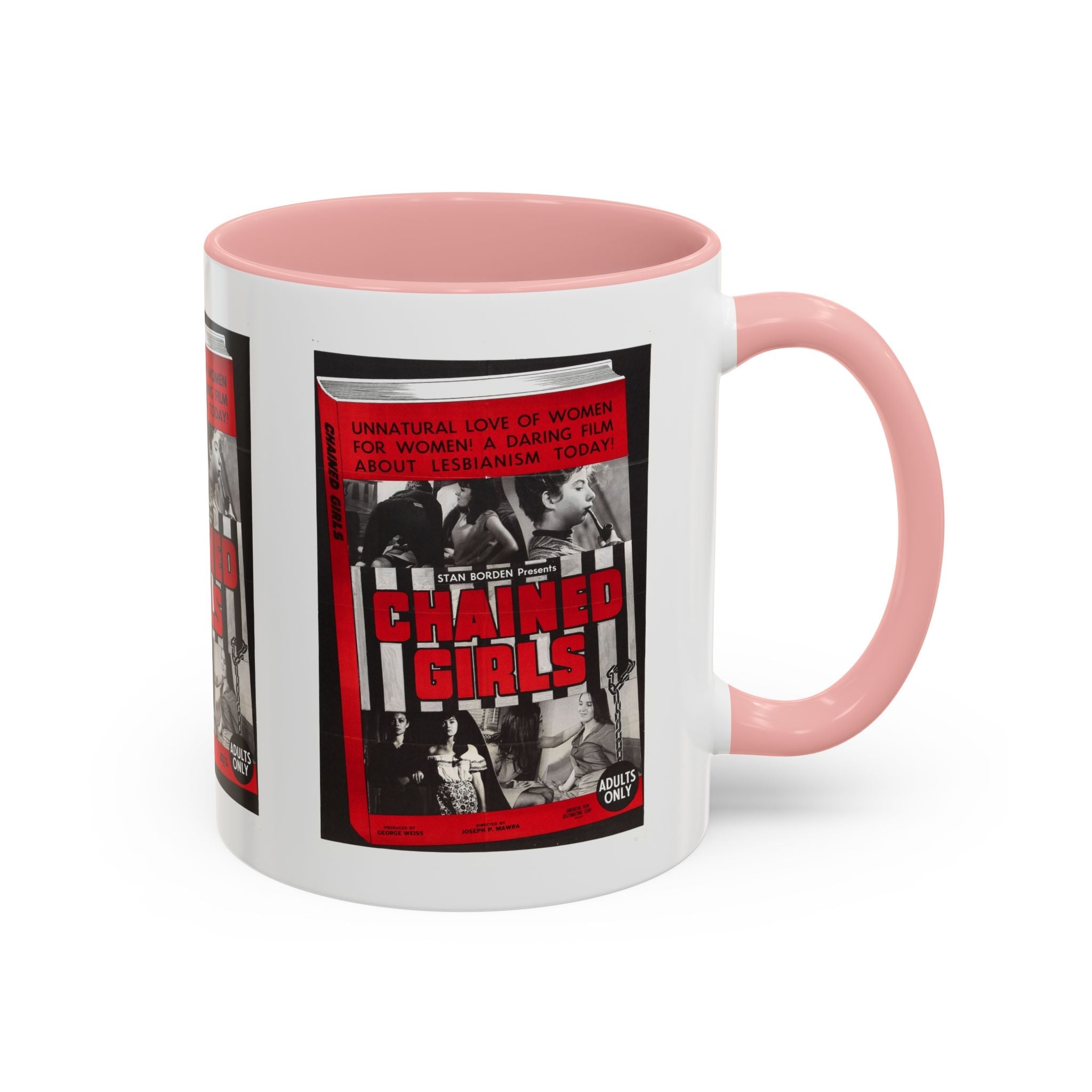 Cult Classic Movie Poster Art Accent Coffee Mug (11, 15oz) - Chained Girls 1965 - POPvault