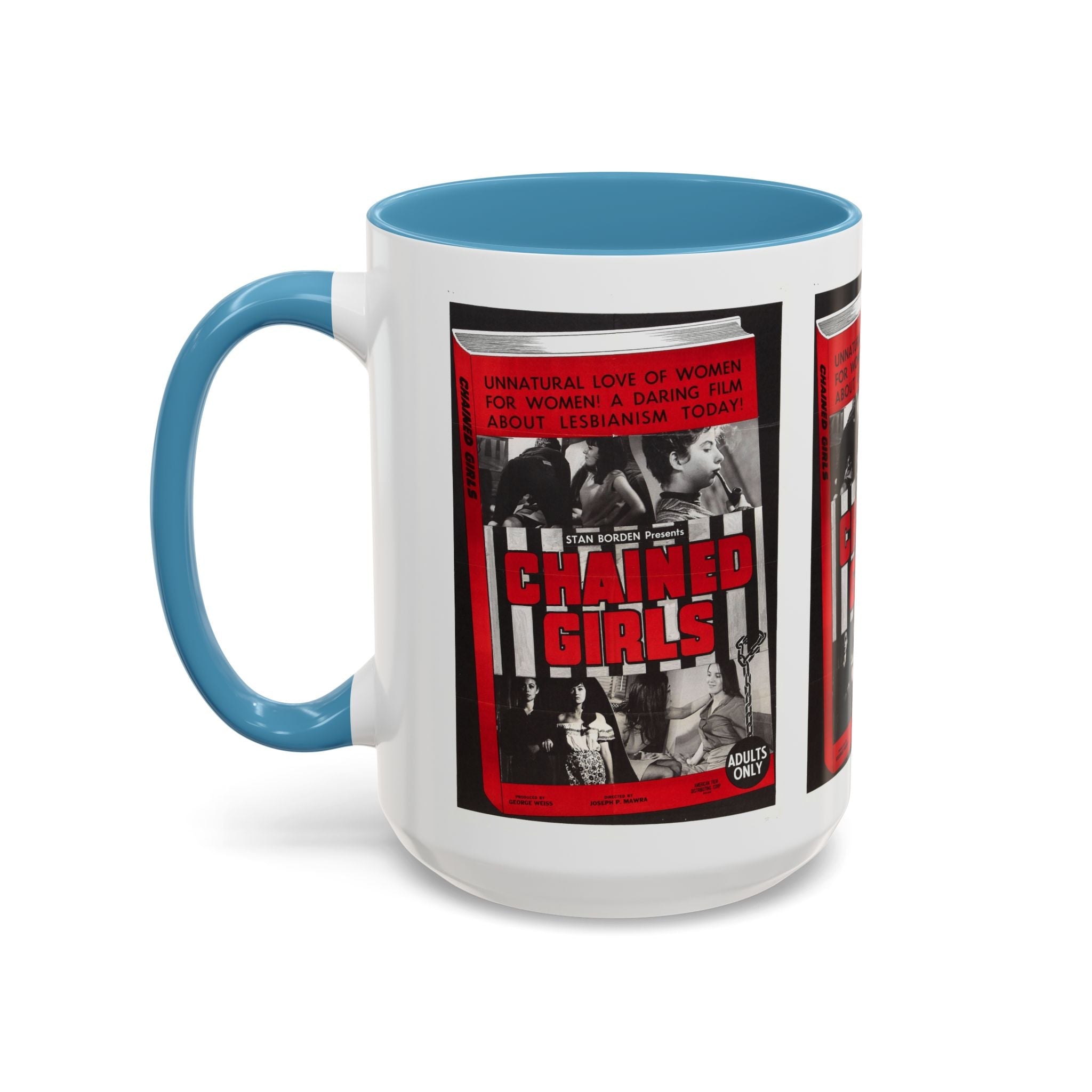 Cult Classic Movie Poster Art Accent Coffee Mug (11, 15oz) - Chained Girls 1965 - POPvault