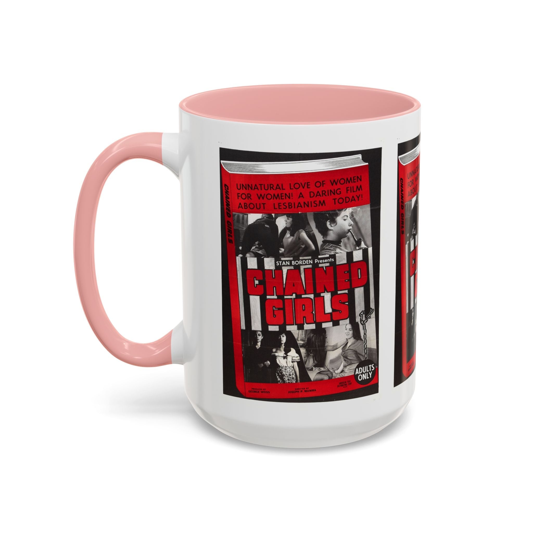 Cult Classic Movie Poster Art Accent Coffee Mug (11, 15oz) - Chained Girls 1965 - POPvault