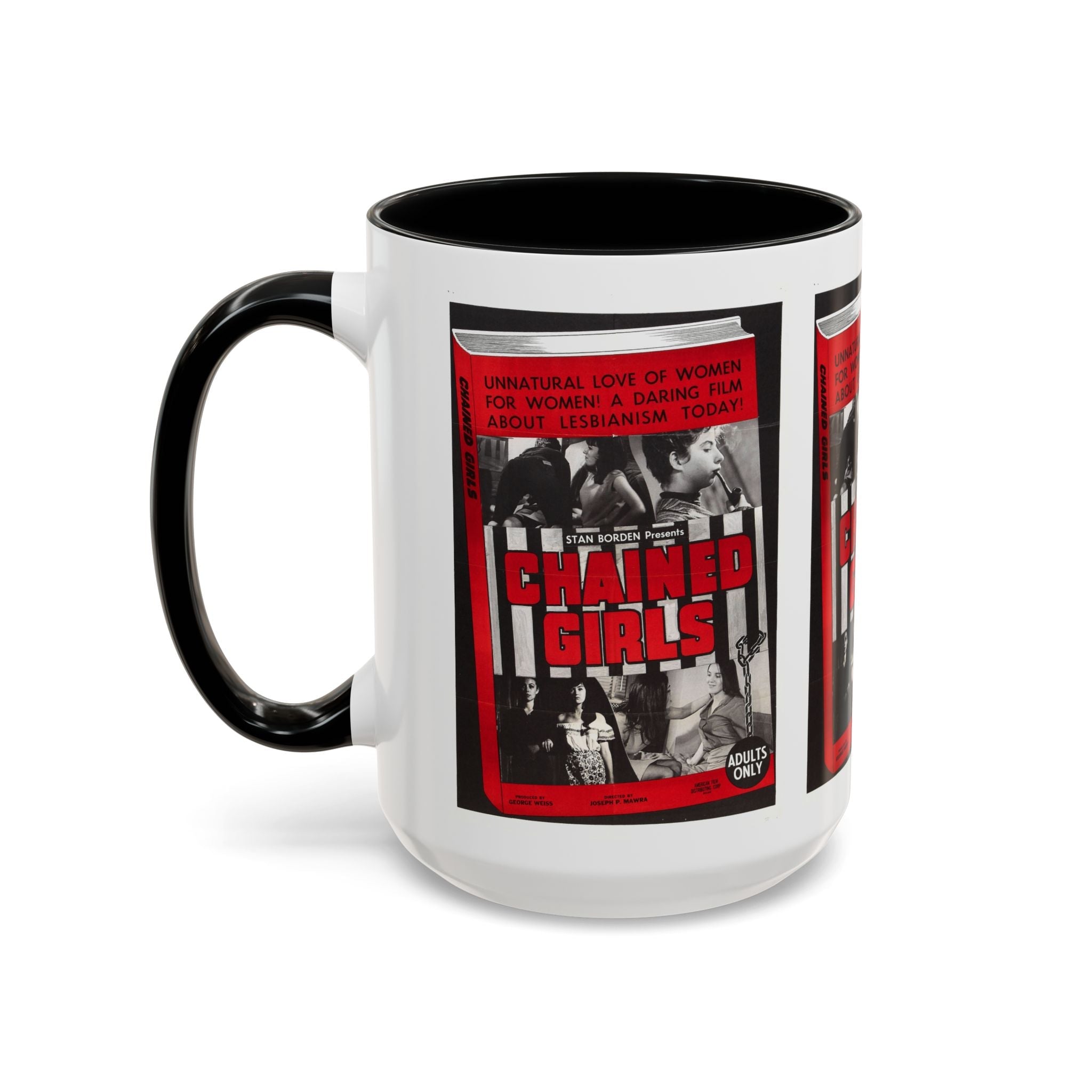 Cult Classic Movie Poster Art Accent Coffee Mug (11, 15oz) - Chained Girls 1965 - POPvault