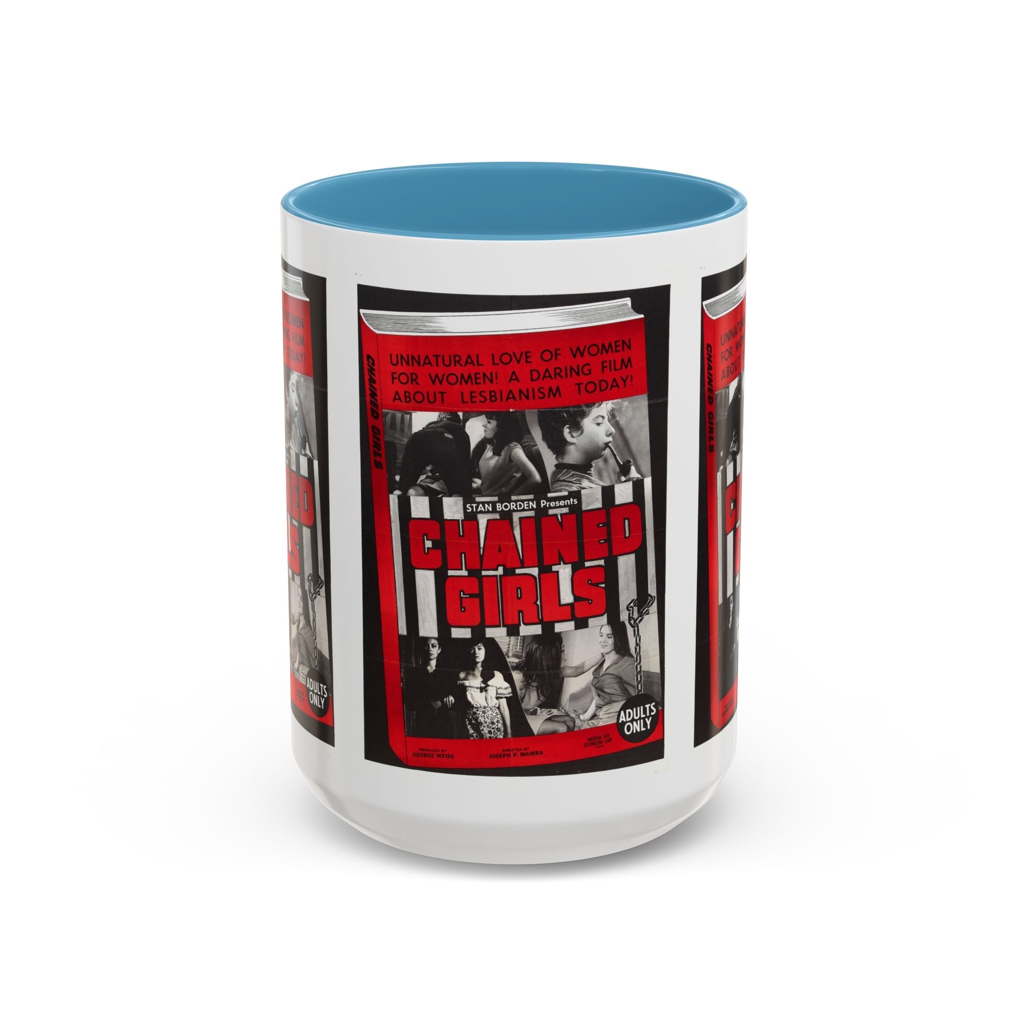 Cult Classic Movie Poster Art Accent Coffee Mug (11, 15oz) - Chained Girls 1965 - POPvault
