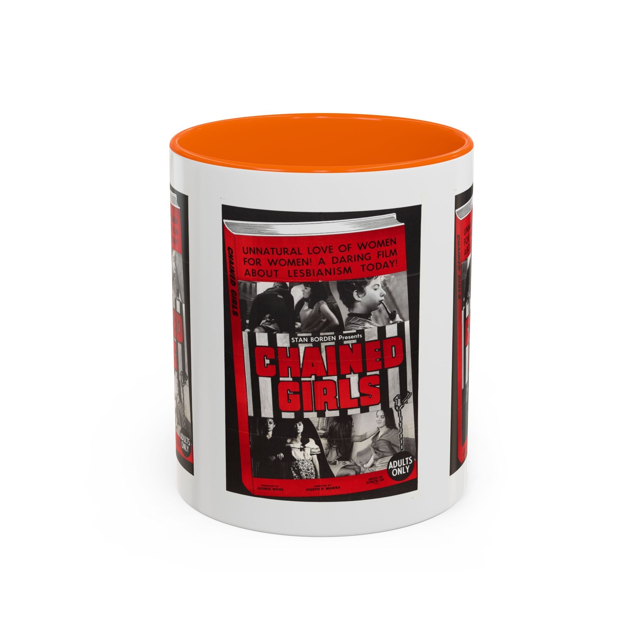 Cult Classic Movie Poster Art Accent Coffee Mug (11, 15oz) - Chained Girls 1965 - POPvault