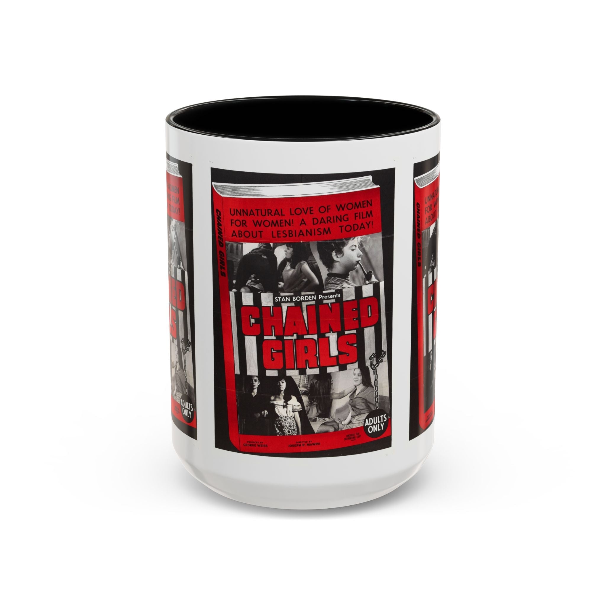 Cult Classic Movie Poster Art Accent Coffee Mug (11, 15oz) - Chained Girls 1965 - POPvault