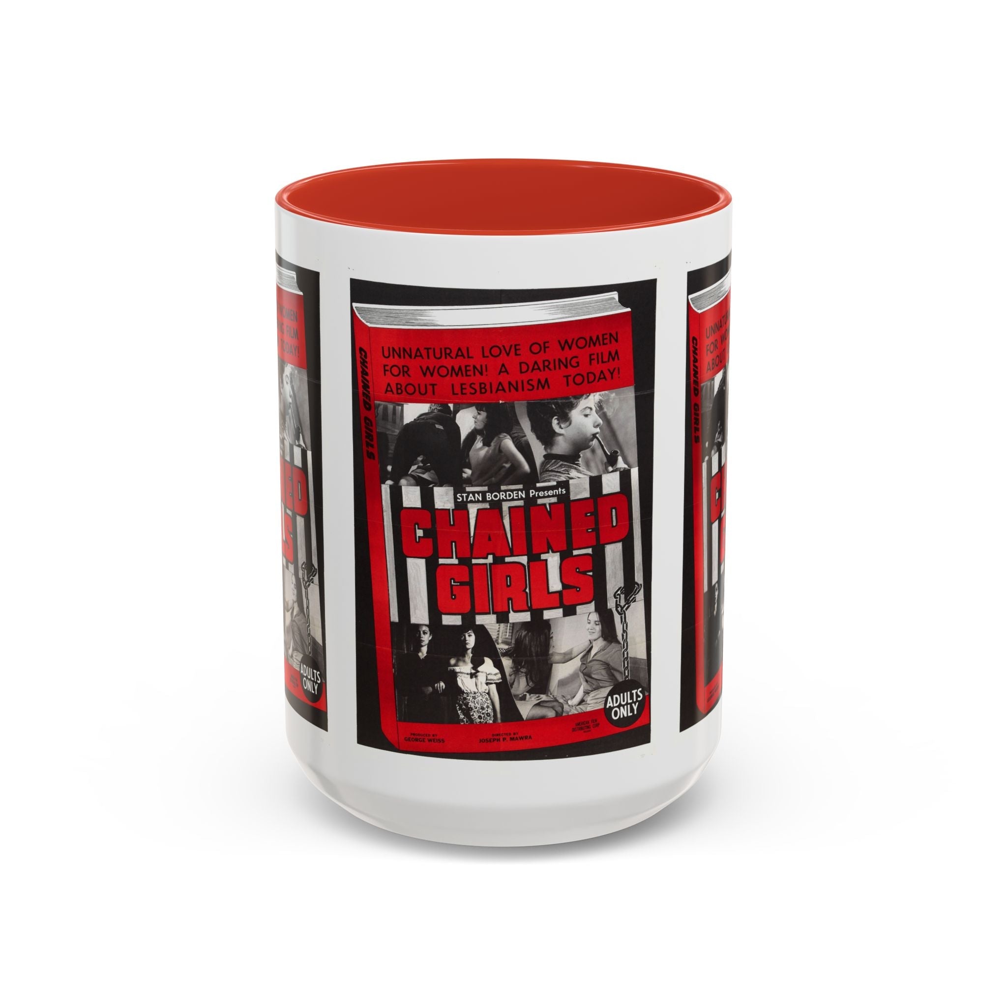 Cult Classic Movie Poster Art Accent Coffee Mug (11, 15oz) - Chained Girls 1965 - POPvault