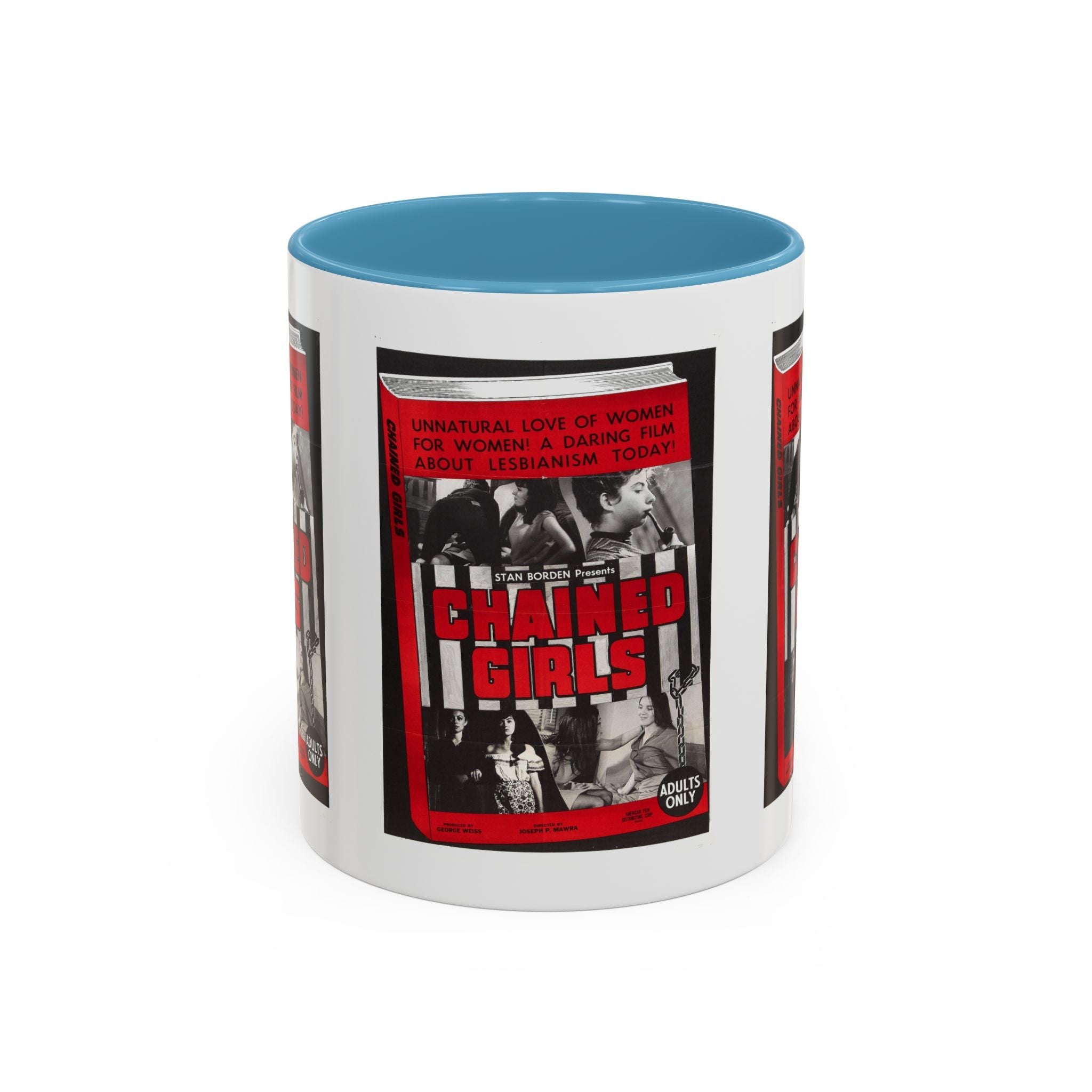 Cult Classic Movie Poster Art Accent Coffee Mug (11, 15oz) - Chained Girls 1965 - POPvault