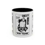 Cult Classic Movie Poster Art Accent Coffee Mug (11, 15oz) - Chesty Morgan Deadly Weapons 1974 - POPvault