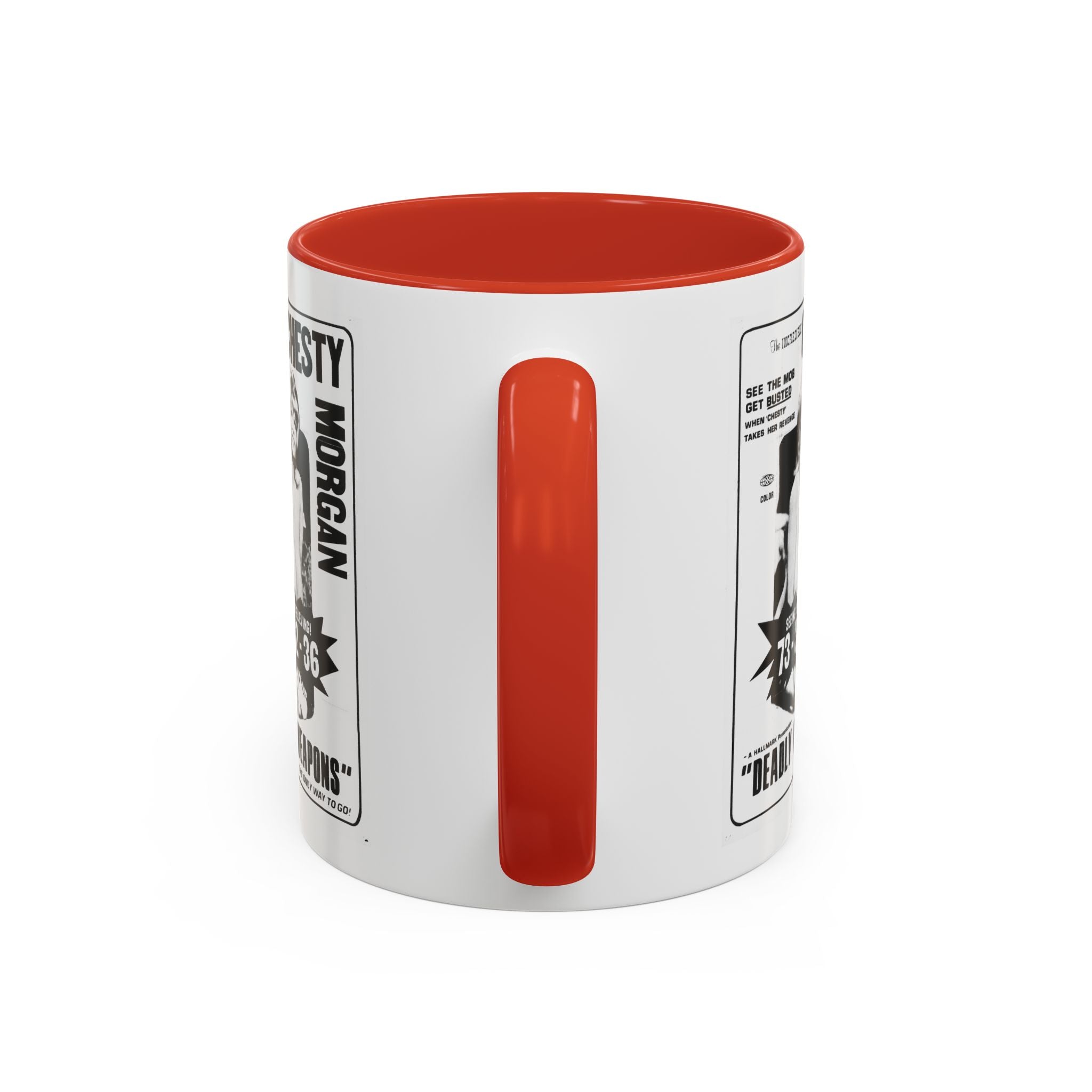 Cult Classic Movie Poster Art Accent Coffee Mug (11, 15oz) - Chesty Morgan Deadly Weapons 1974 - POPvault