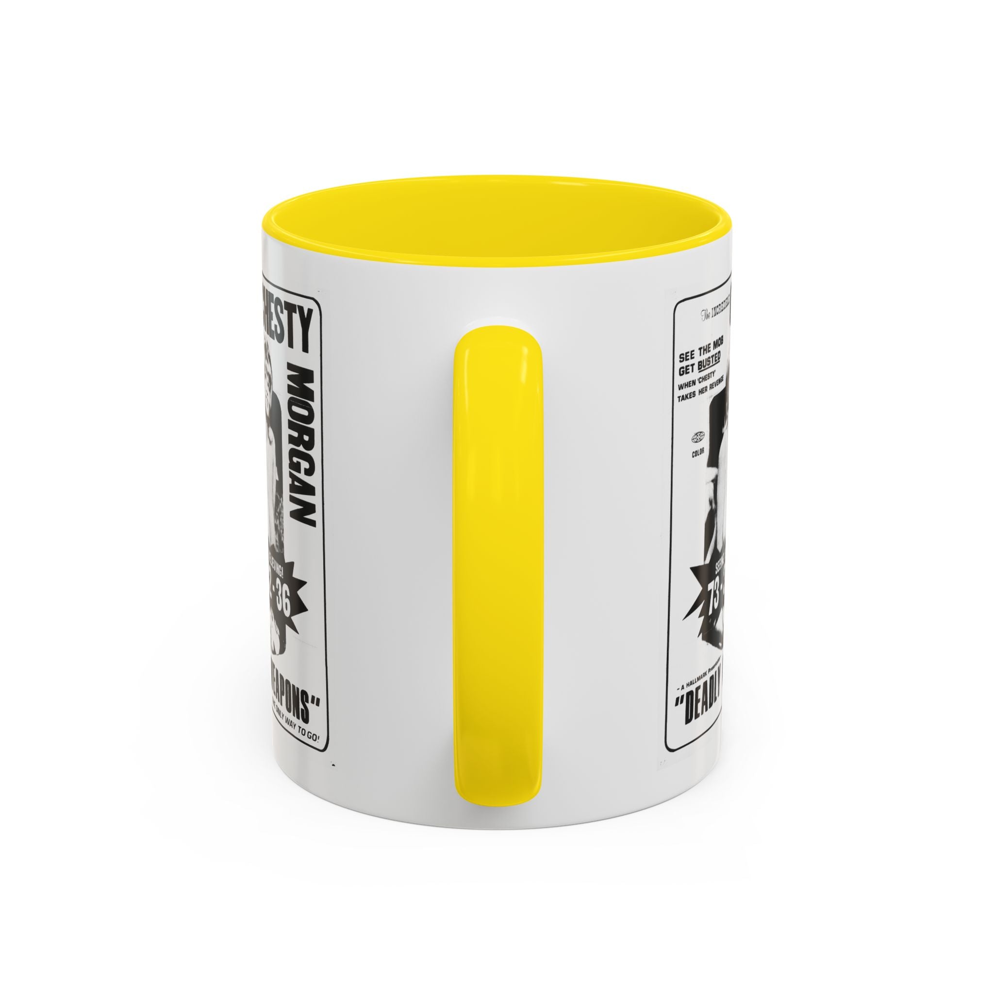 Cult Classic Movie Poster Art Accent Coffee Mug (11, 15oz) - Chesty Morgan Deadly Weapons 1974 - POPvault