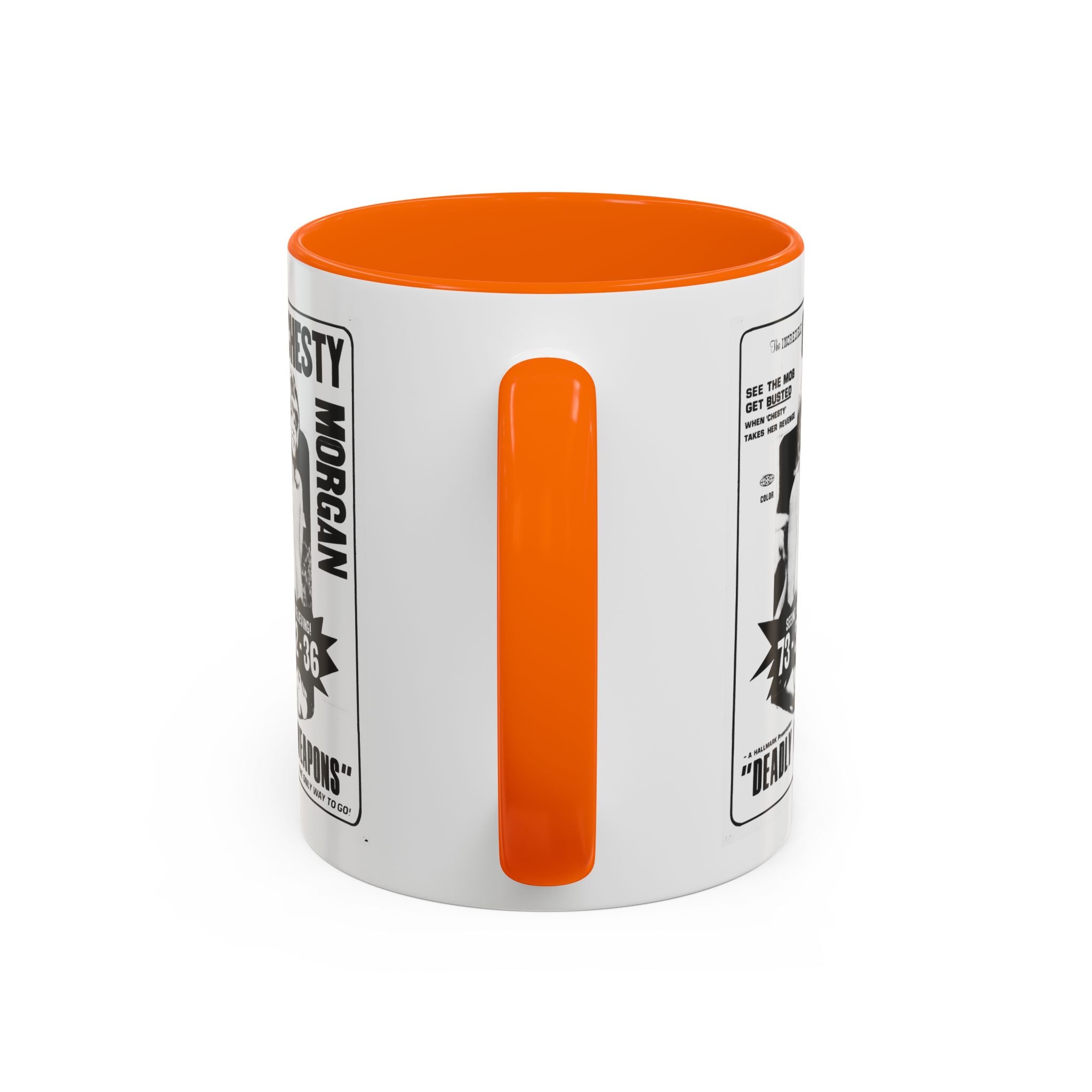 Cult Classic Movie Poster Art Accent Coffee Mug (11, 15oz) - Chesty Morgan Deadly Weapons 1974 - POPvault