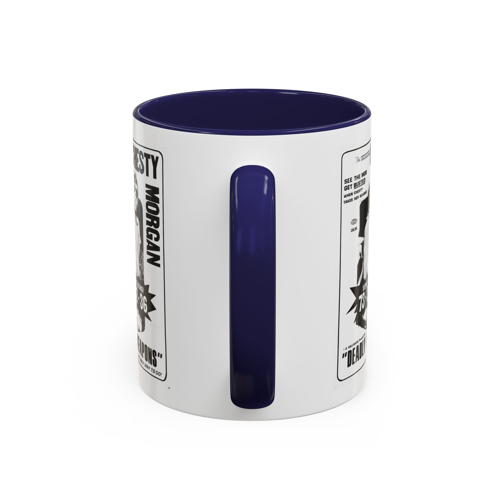 Cult Classic Movie Poster Art Accent Coffee Mug (11, 15oz) - Chesty Morgan Deadly Weapons 1974 - POPvault