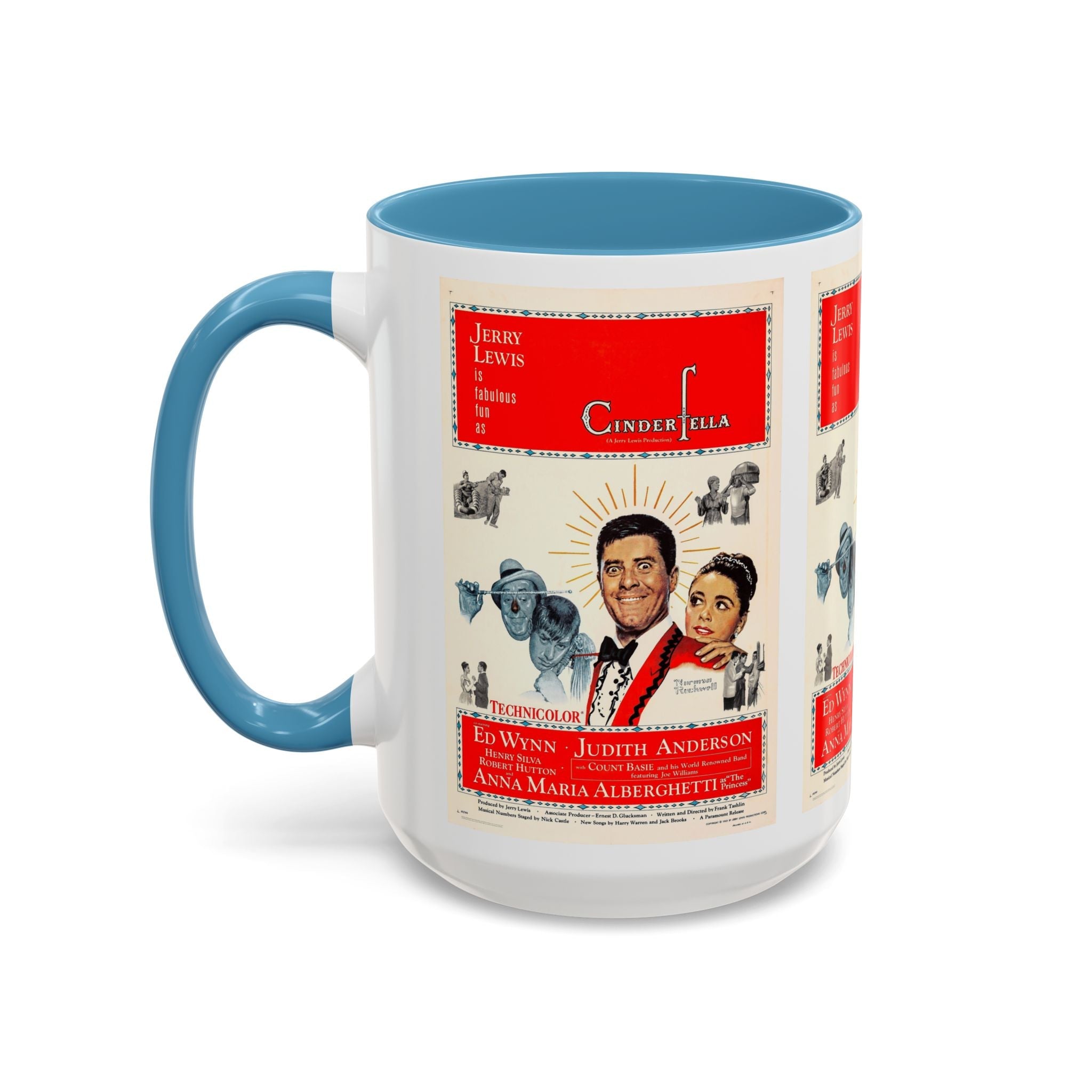 Cult Classic Movie Poster Art Accent Coffee Mug (11, 15oz) - Cinderfella | Jerry Lewis 1960 - POPvault