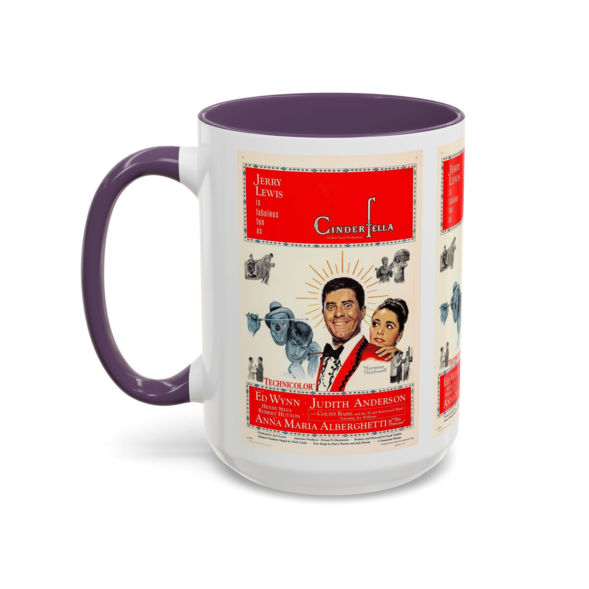 Cult Classic Movie Poster Art Accent Coffee Mug (11, 15oz) - Cinderfella | Jerry Lewis 1960 - POPvault