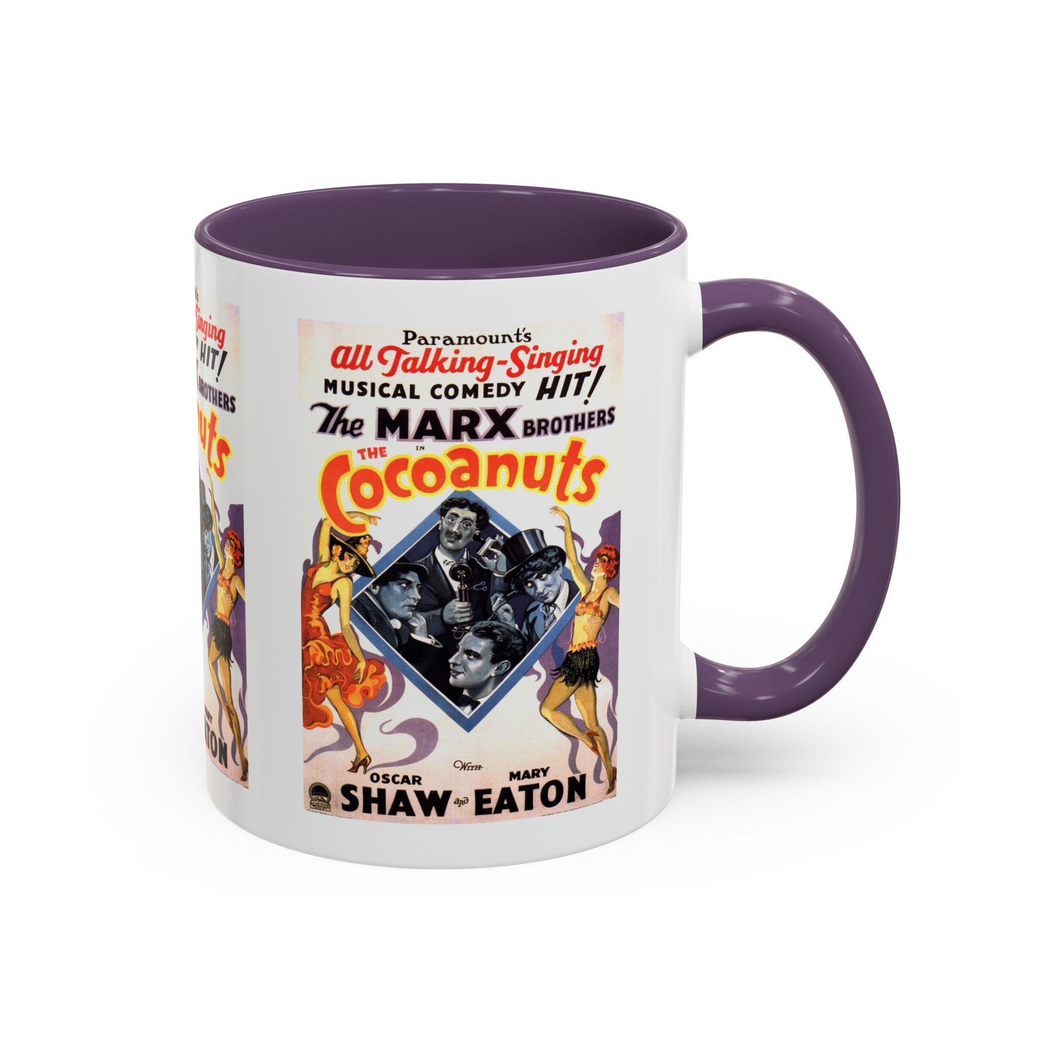 Cult Classic Movie Poster Art Accent Coffee Mug (11, 15oz) - Cocoanuts | Marx Brothers 1929 - POPvault