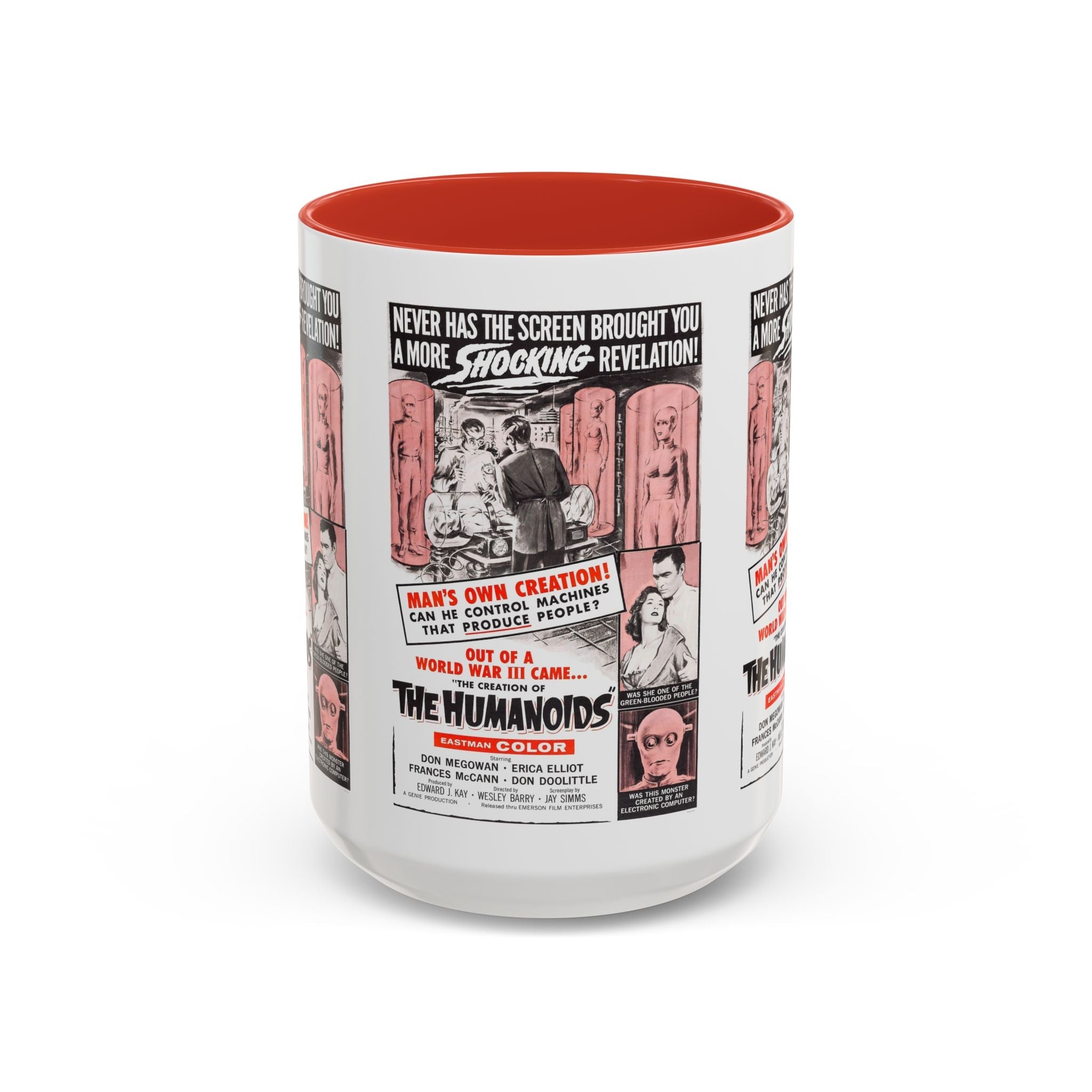 Cult Classic Movie Poster Art Accent Coffee Mug (11, 15oz) - Creation Of The Humanoids 1962 - POPvault