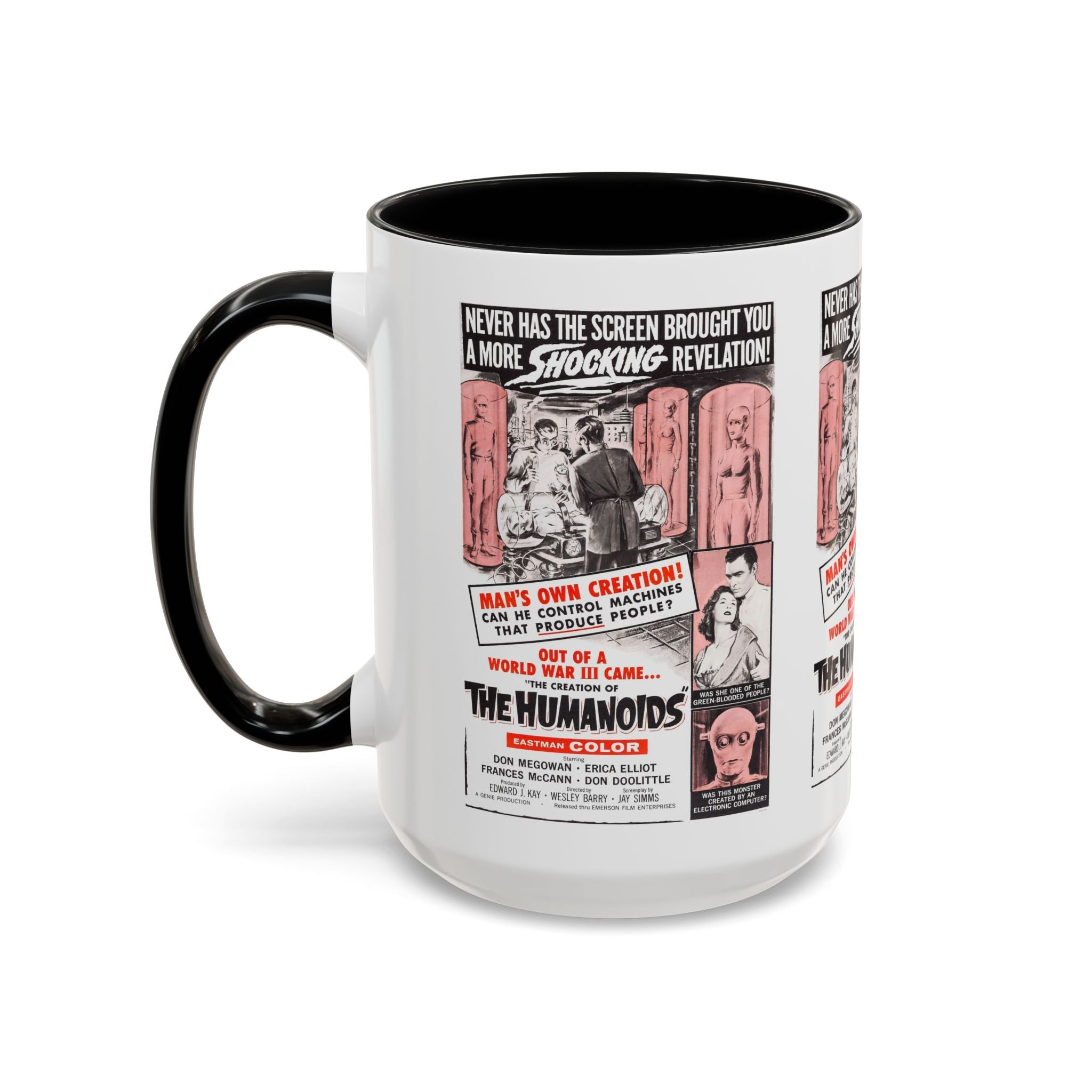 Cult Classic Movie Poster Art Accent Coffee Mug (11, 15oz) - Creation Of The Humanoids 1962 - POPvault