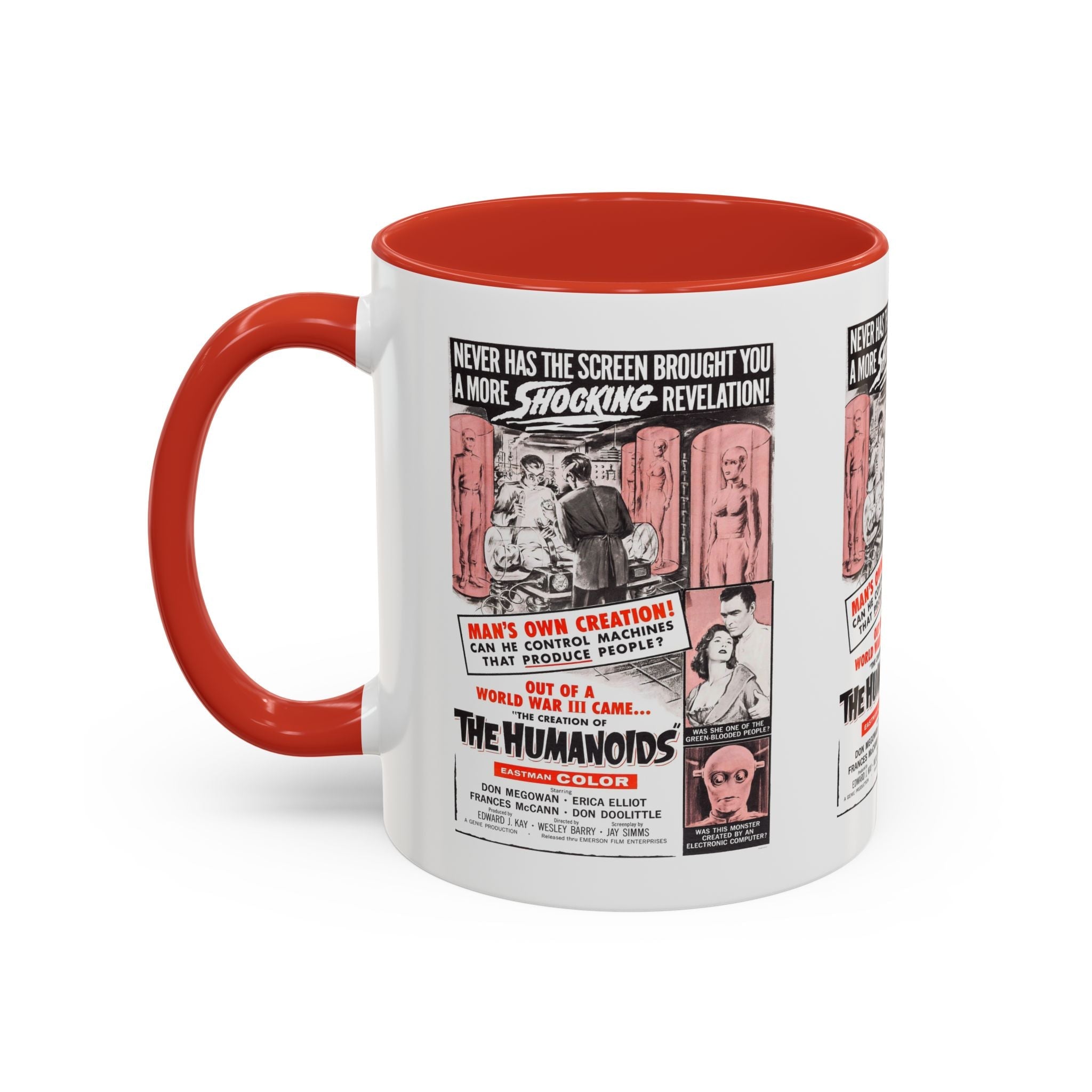 Cult Classic Movie Poster Art Accent Coffee Mug (11, 15oz) - Creation Of The Humanoids 1962 - POPvault