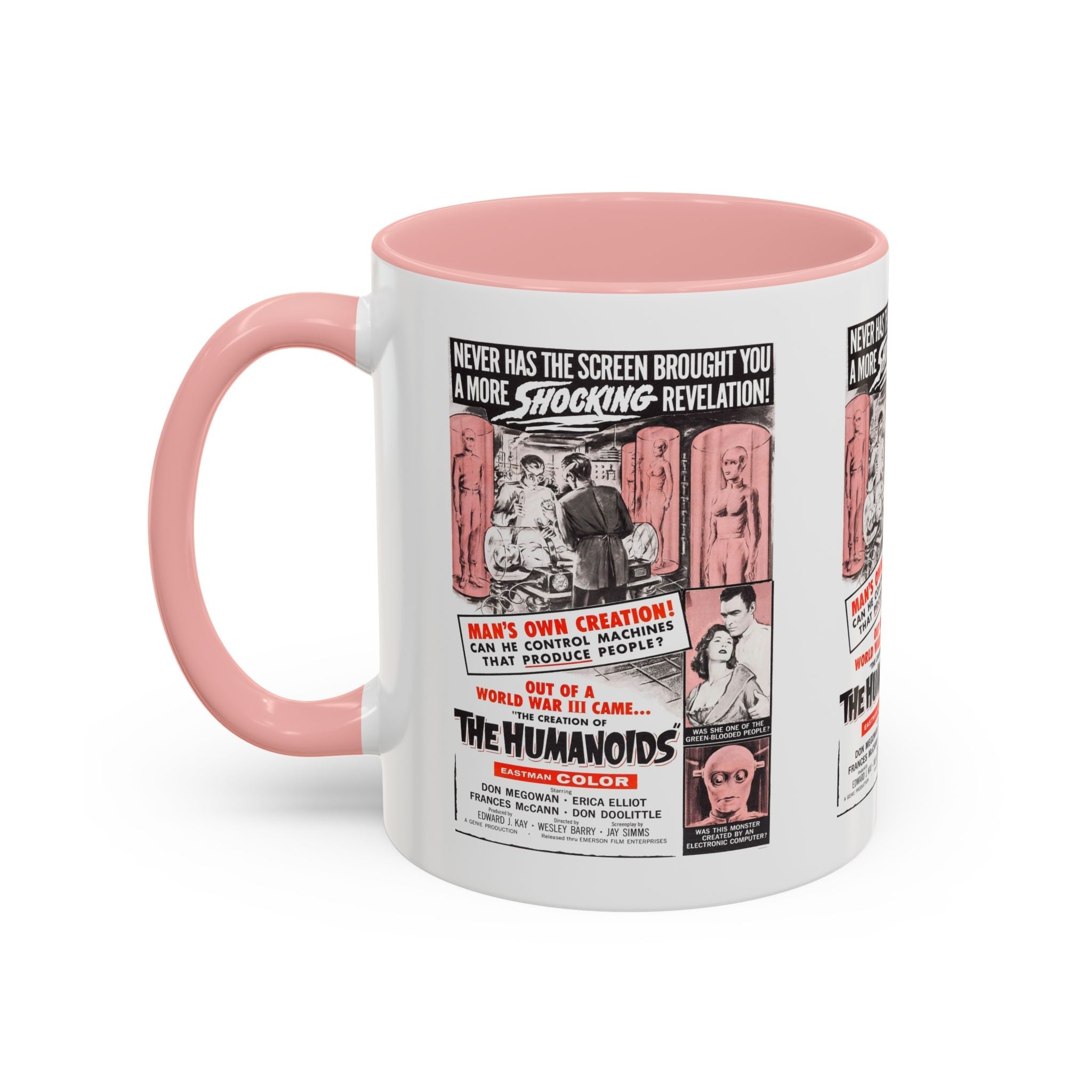 Cult Classic Movie Poster Art Accent Coffee Mug (11, 15oz) - Creation Of The Humanoids 1962 - POPvault