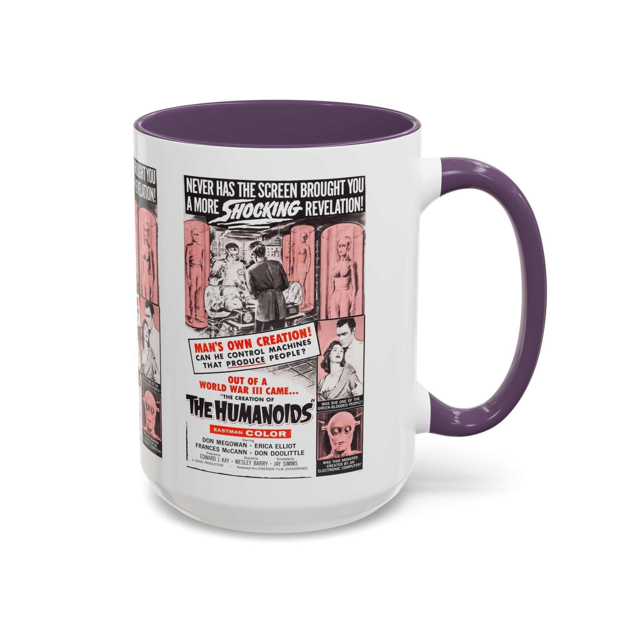 Cult Classic Movie Poster Art Accent Coffee Mug (11, 15oz) - Creation Of The Humanoids 1962 - POPvault