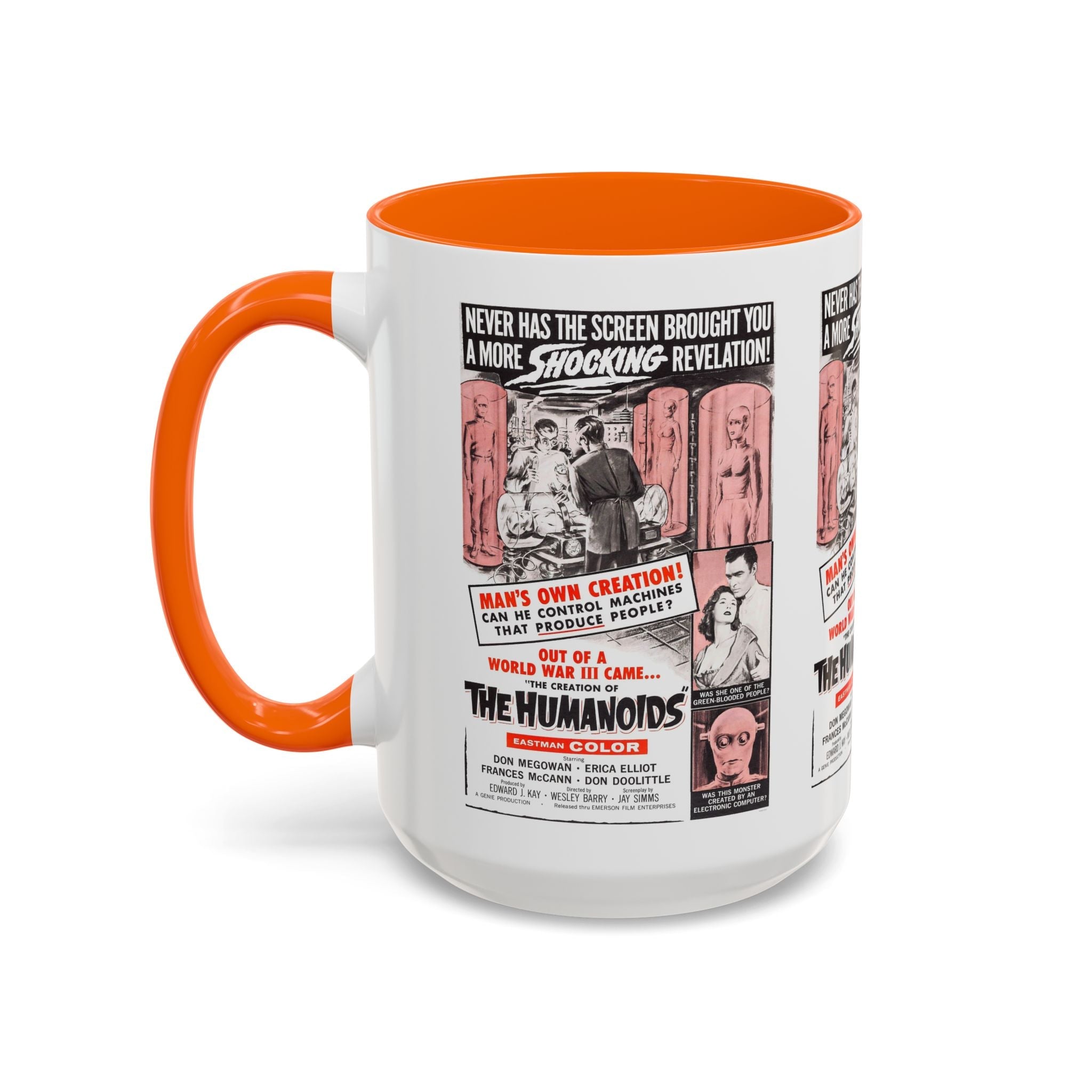 Cult Classic Movie Poster Art Accent Coffee Mug (11, 15oz) - Creation Of The Humanoids 1962 - POPvault
