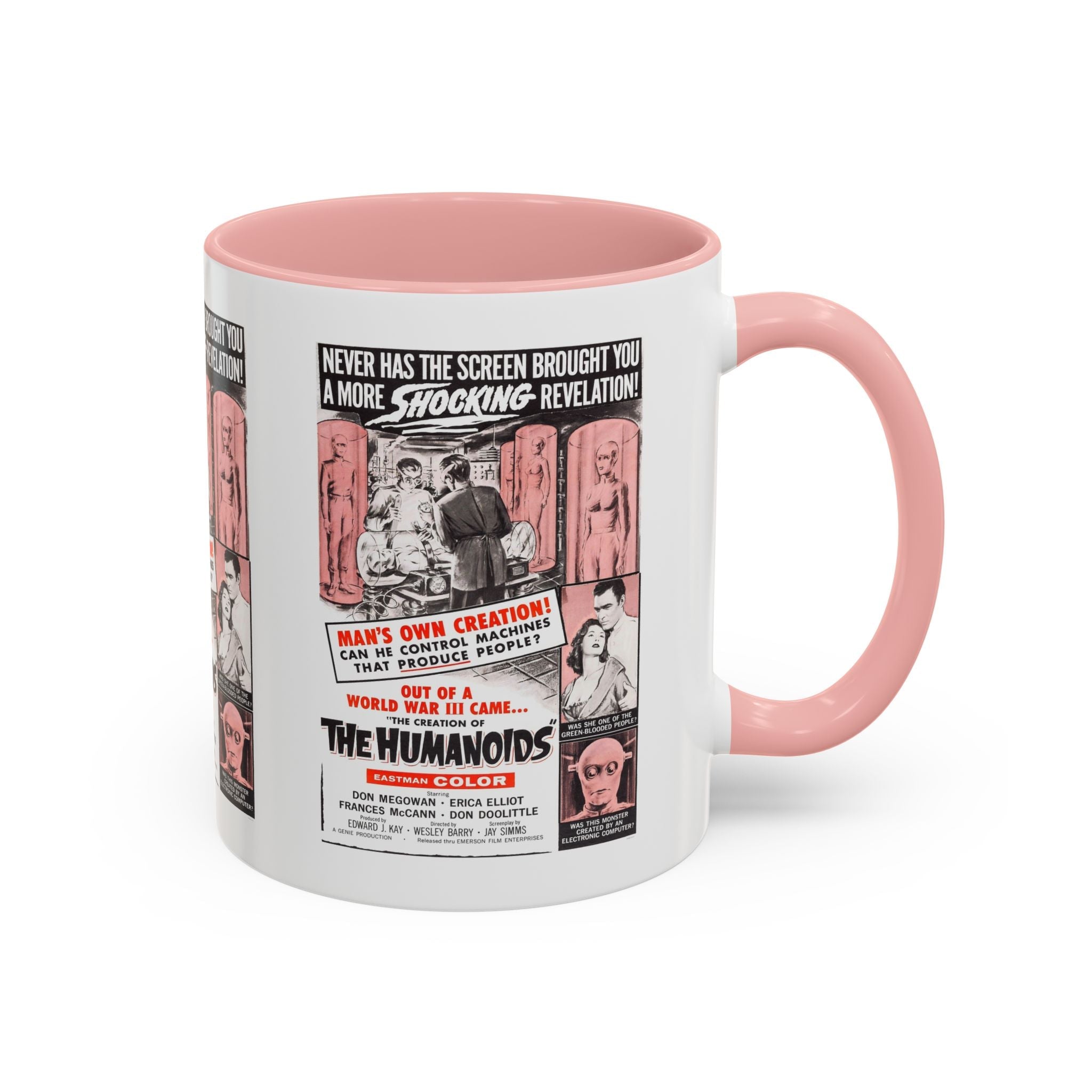 Cult Classic Movie Poster Art Accent Coffee Mug (11, 15oz) - Creation Of The Humanoids 1962 - POPvault