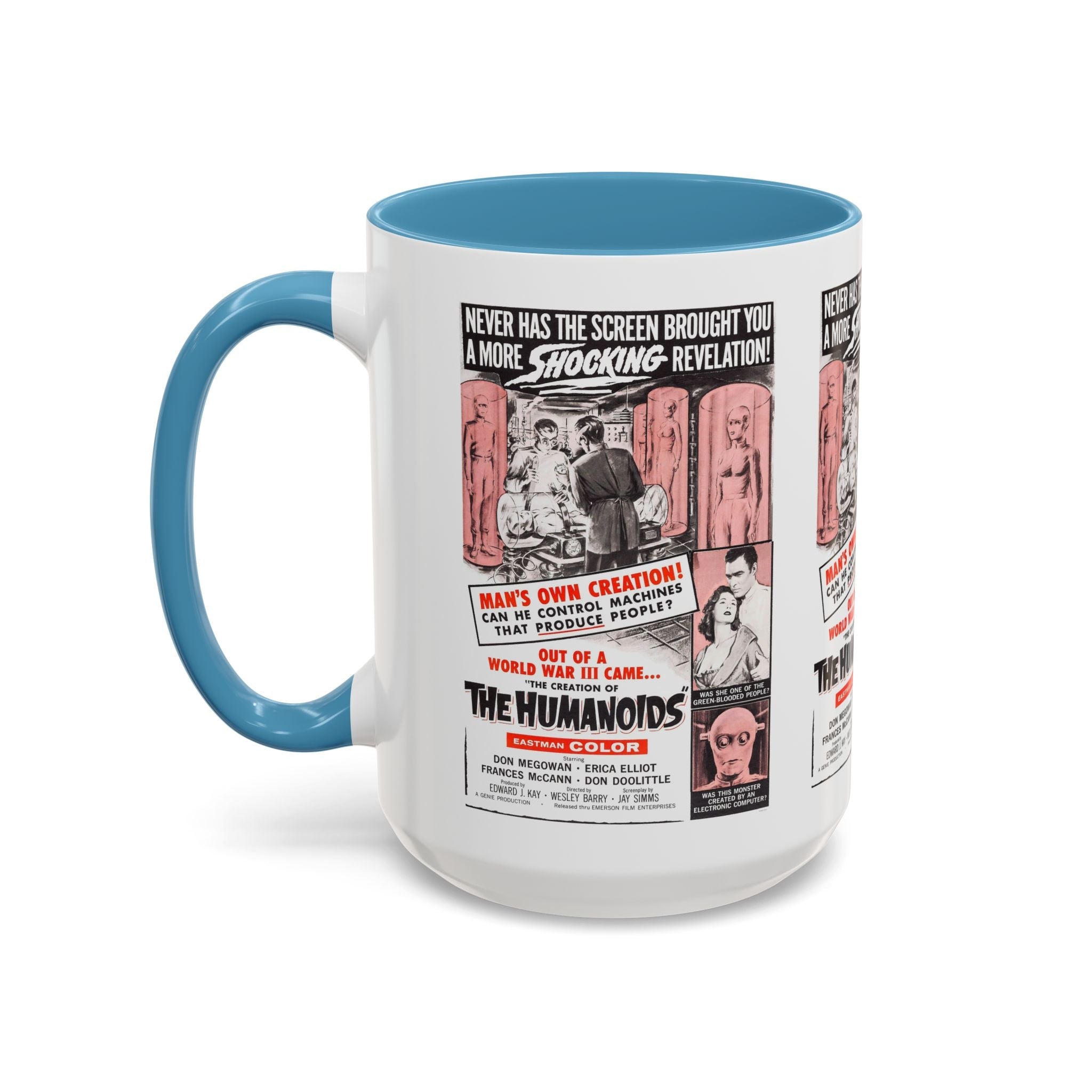 Cult Classic Movie Poster Art Accent Coffee Mug (11, 15oz) - Creation Of The Humanoids 1962 - POPvault