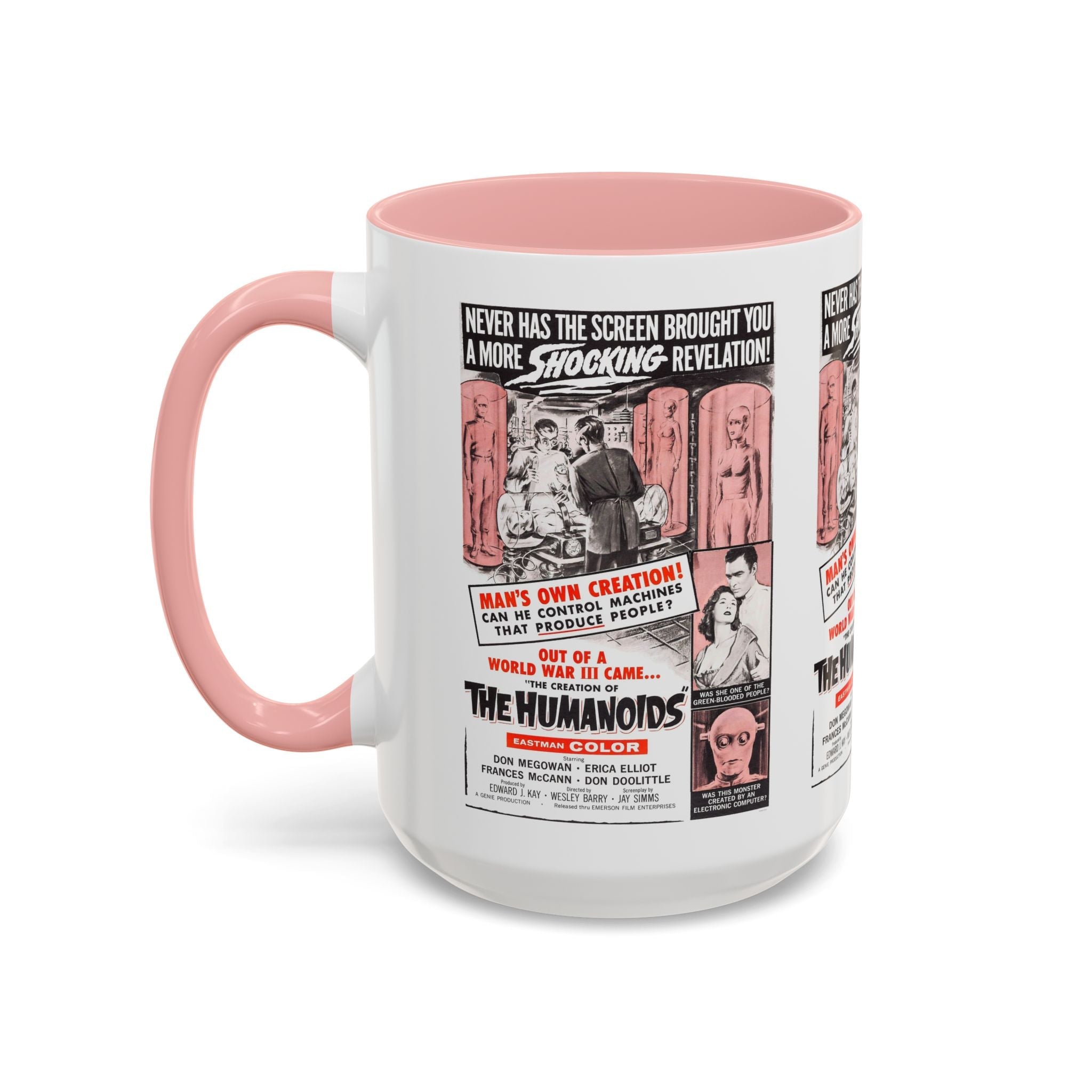 Cult Classic Movie Poster Art Accent Coffee Mug (11, 15oz) - Creation Of The Humanoids 1962 - POPvault