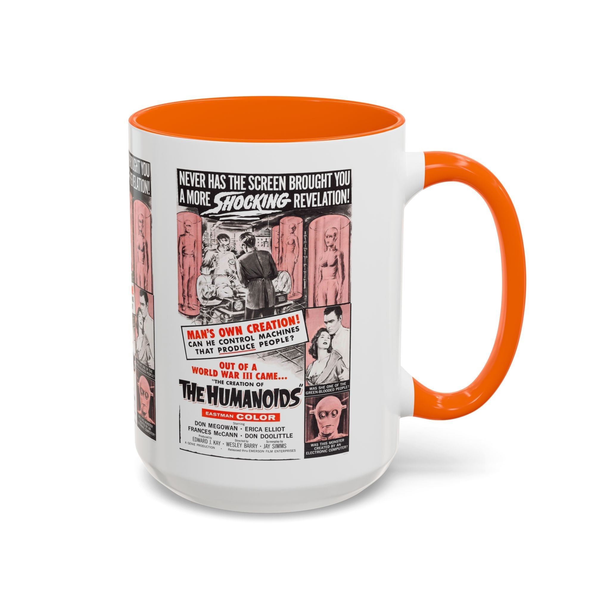 Cult Classic Movie Poster Art Accent Coffee Mug (11, 15oz) - Creation Of The Humanoids 1962 - POPvault