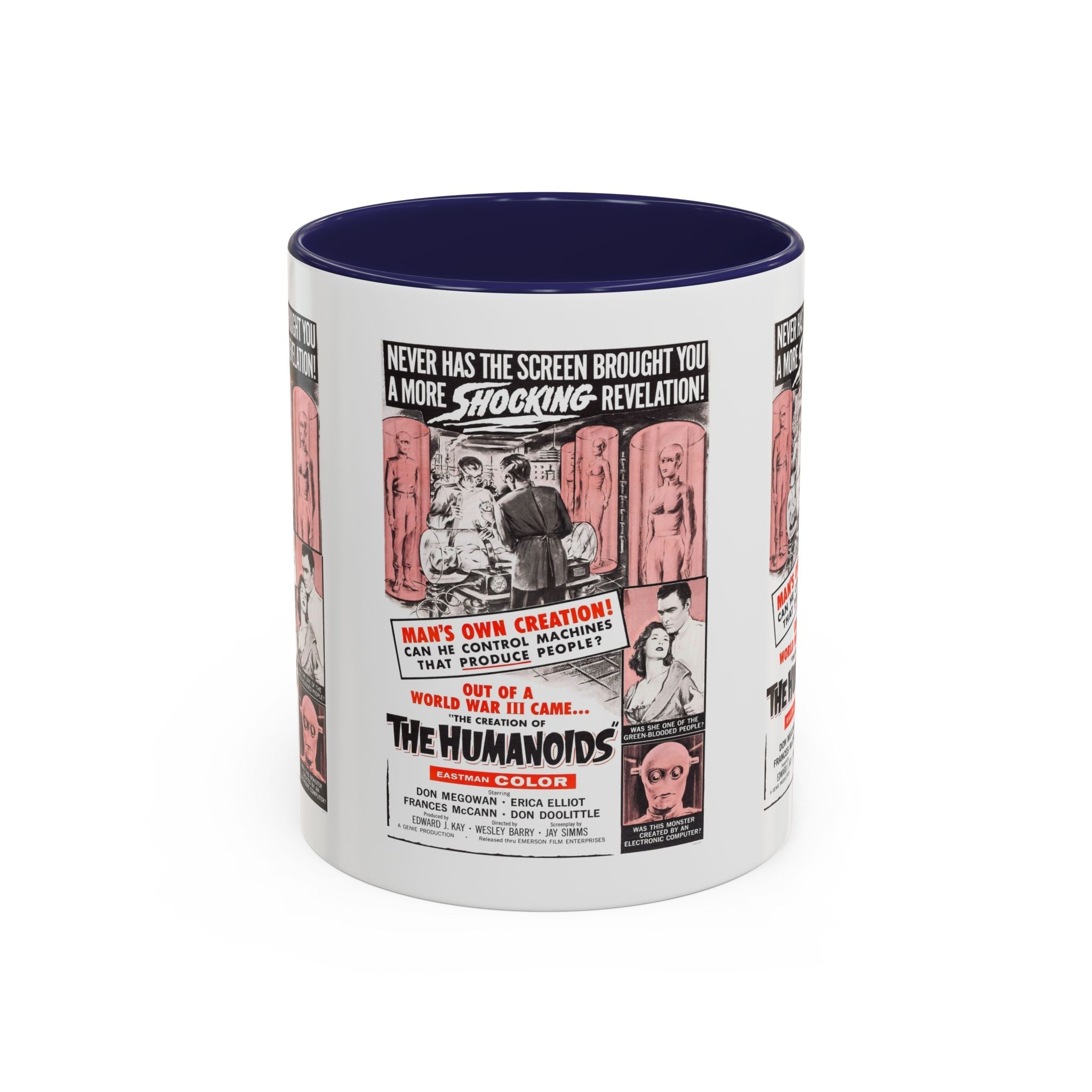Cult Classic Movie Poster Art Accent Coffee Mug (11, 15oz) - Creation Of The Humanoids 1962 - POPvault