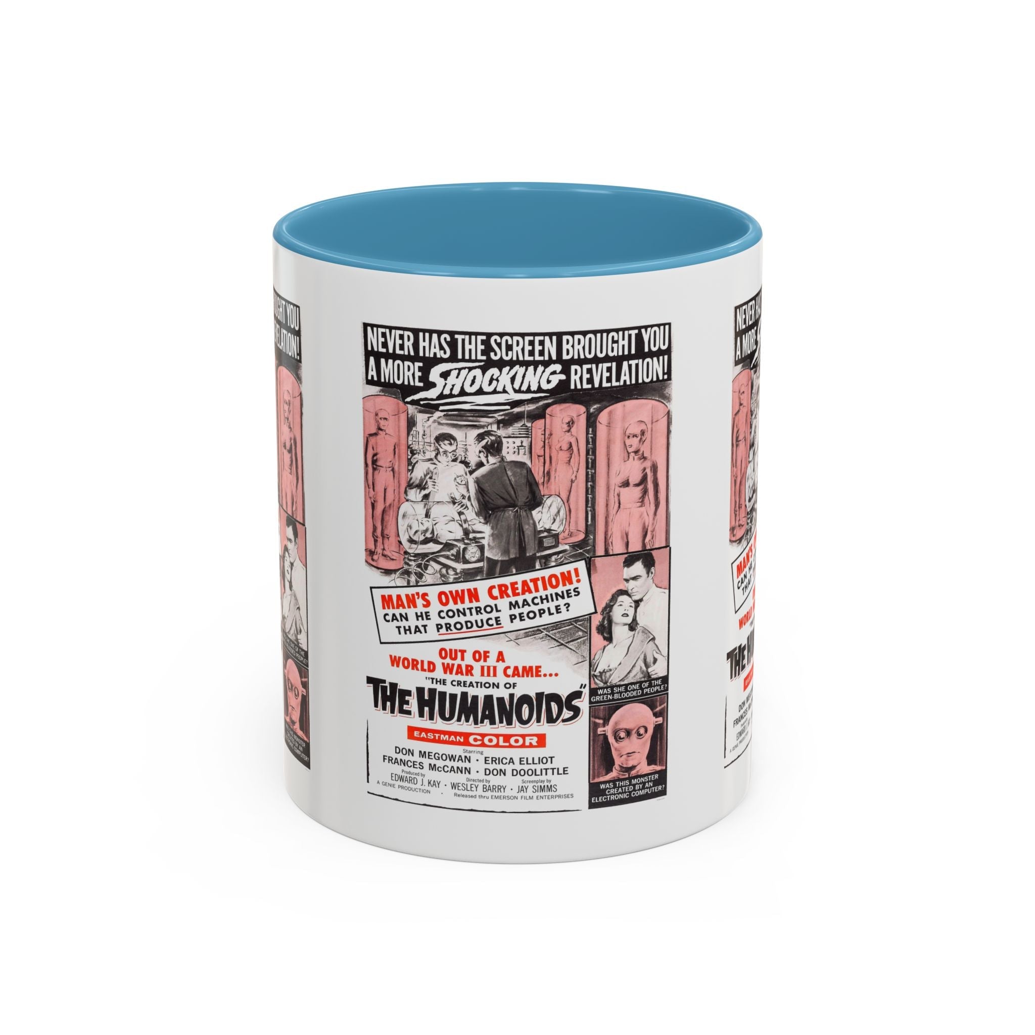 Cult Classic Movie Poster Art Accent Coffee Mug (11, 15oz) - Creation Of The Humanoids 1962 - POPvault