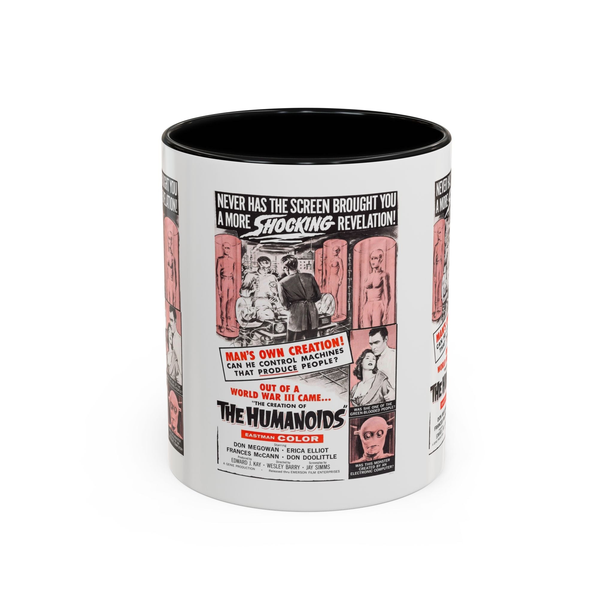 Cult Classic Movie Poster Art Accent Coffee Mug (11, 15oz) - Creation Of The Humanoids 1962 - POPvault