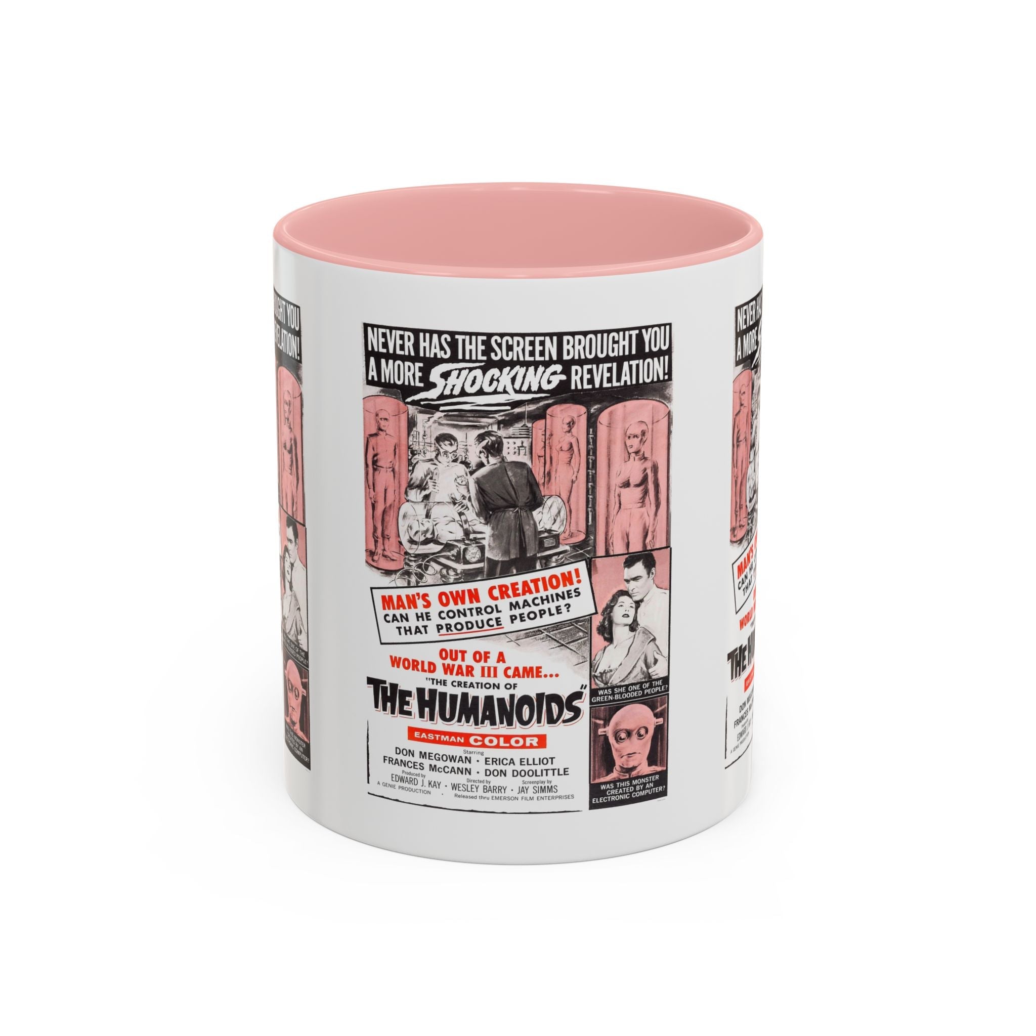 Cult Classic Movie Poster Art Accent Coffee Mug (11, 15oz) - Creation Of The Humanoids 1962 - POPvault