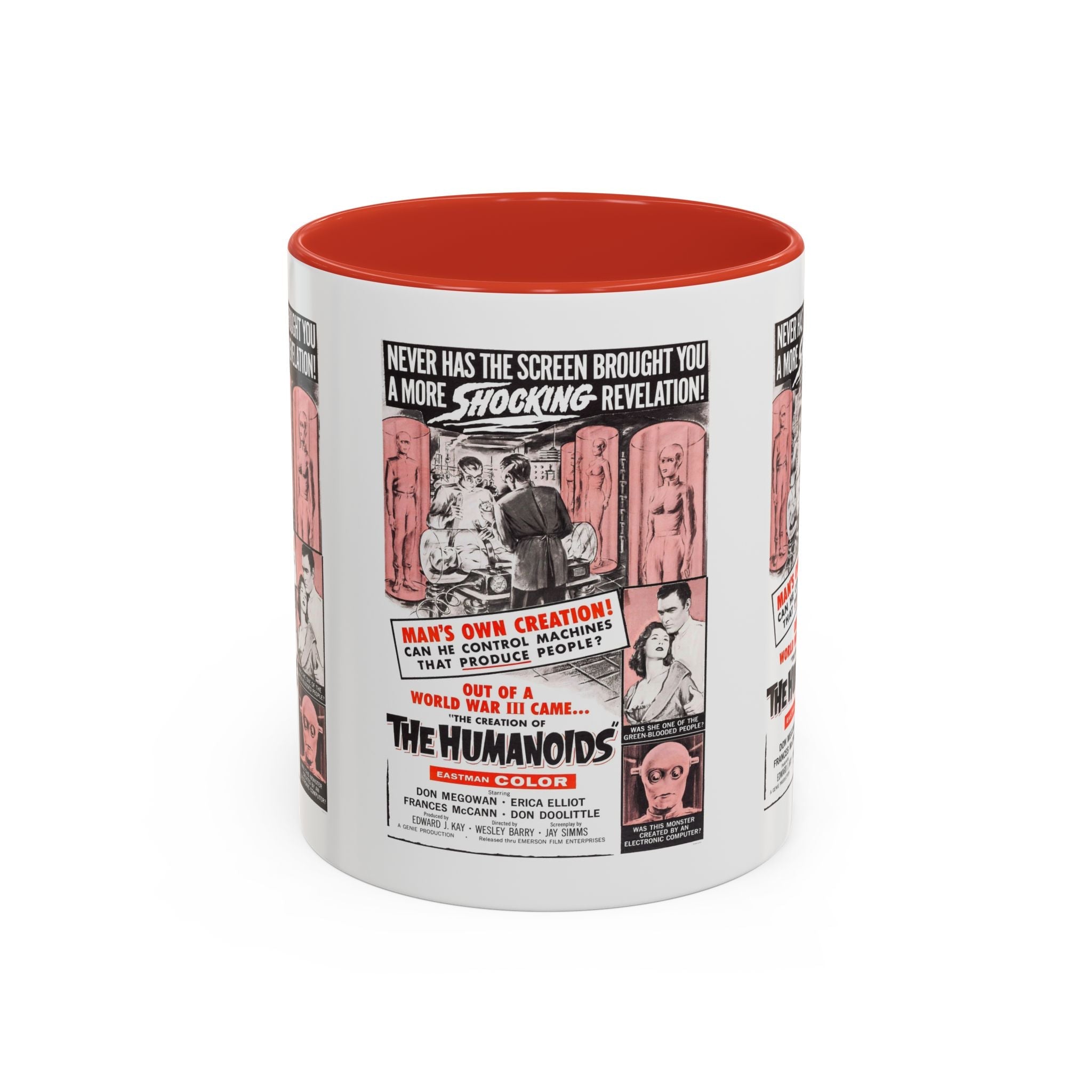 Cult Classic Movie Poster Art Accent Coffee Mug (11, 15oz) - Creation Of The Humanoids 1962 - POPvault