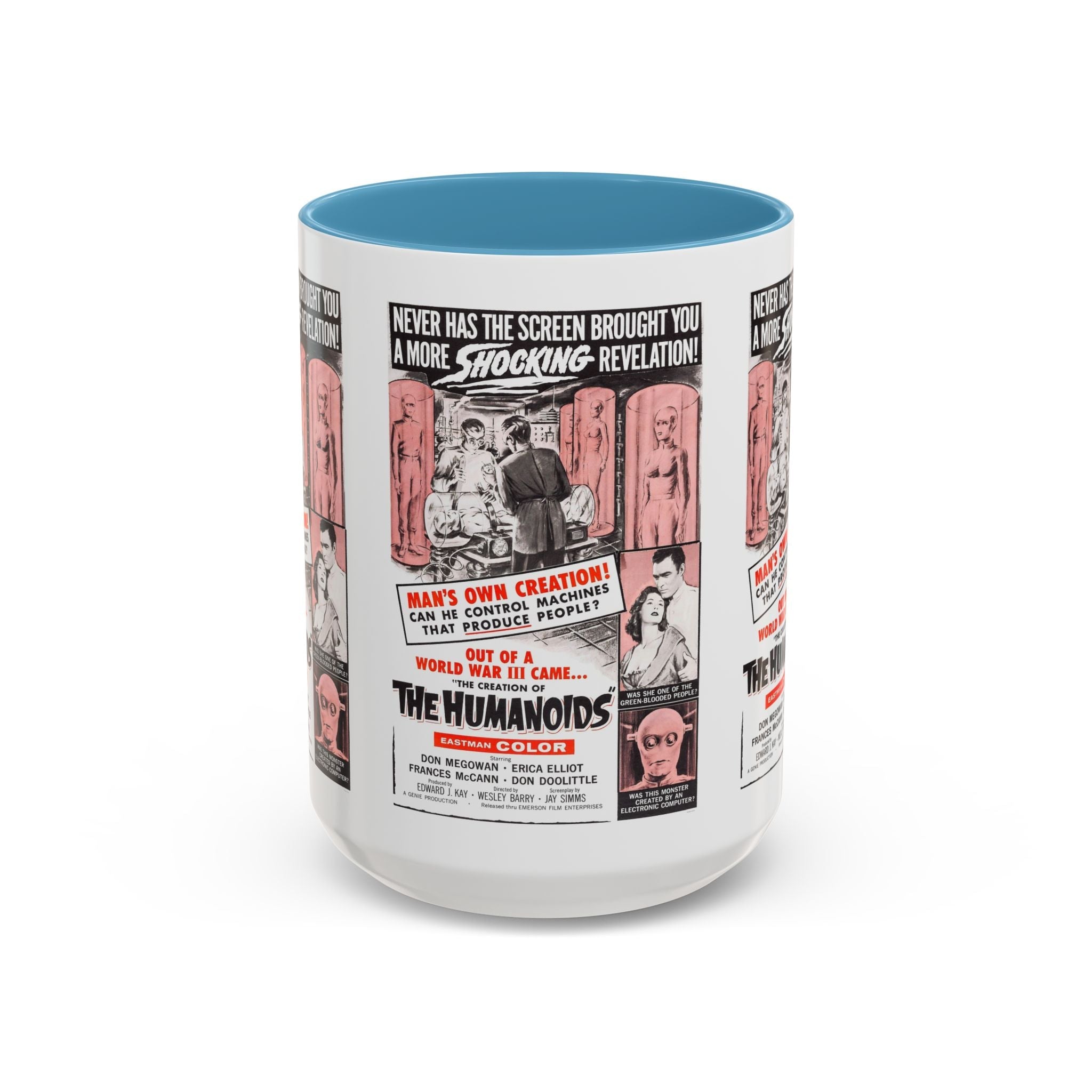 Cult Classic Movie Poster Art Accent Coffee Mug (11, 15oz) - Creation Of The Humanoids 1962 - POPvault