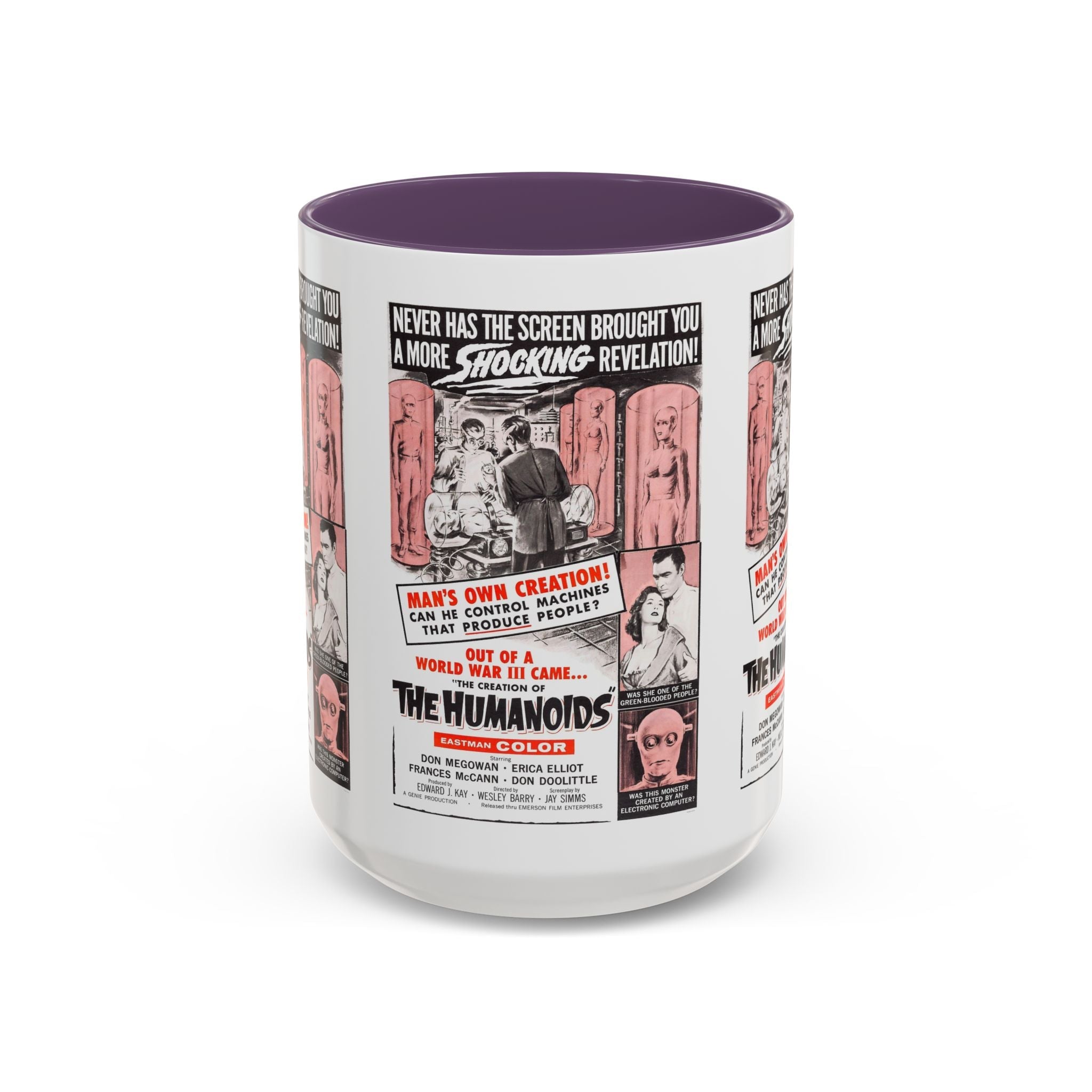Cult Classic Movie Poster Art Accent Coffee Mug (11, 15oz) - Creation Of The Humanoids 1962 - POPvault