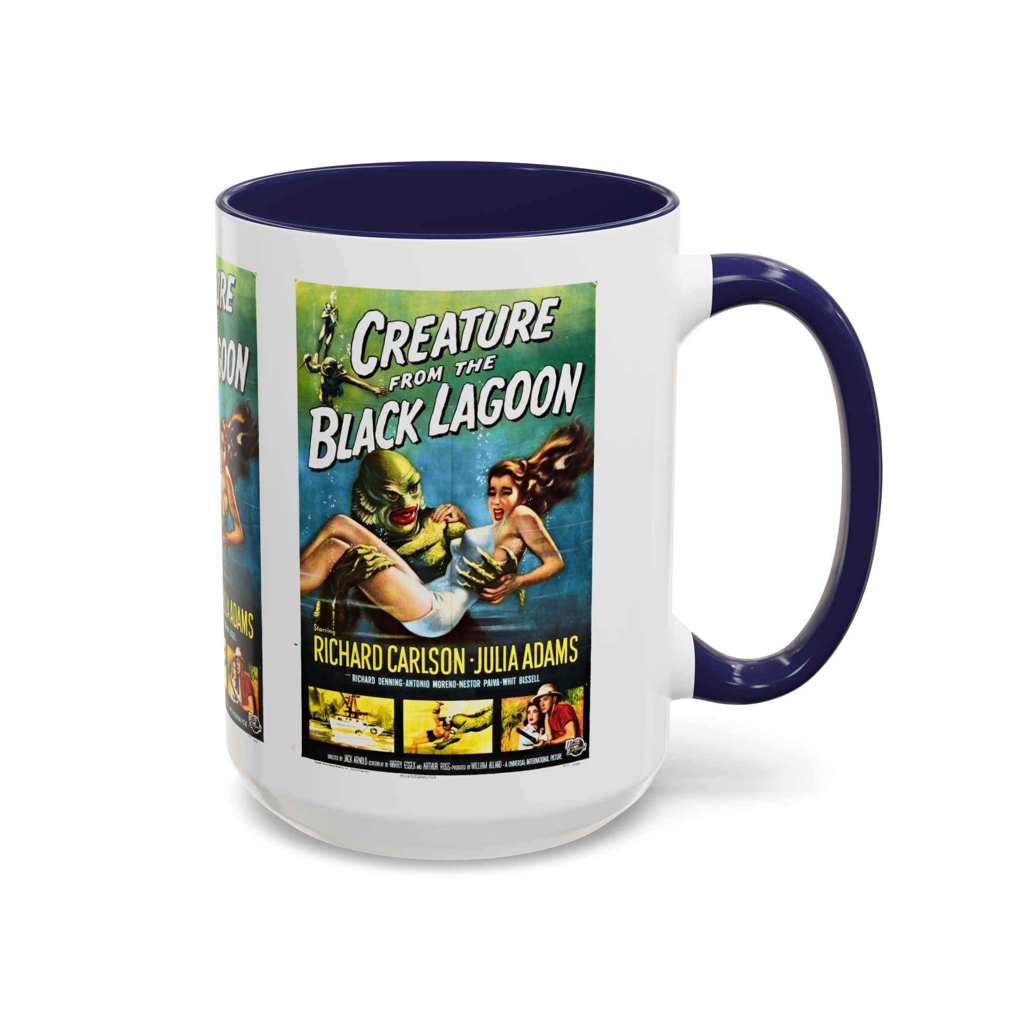 Cult Classic Movie Poster Art Accent Coffee Mug (11, 15oz) - Creature From The Black Lagoon 1954 - POPvault