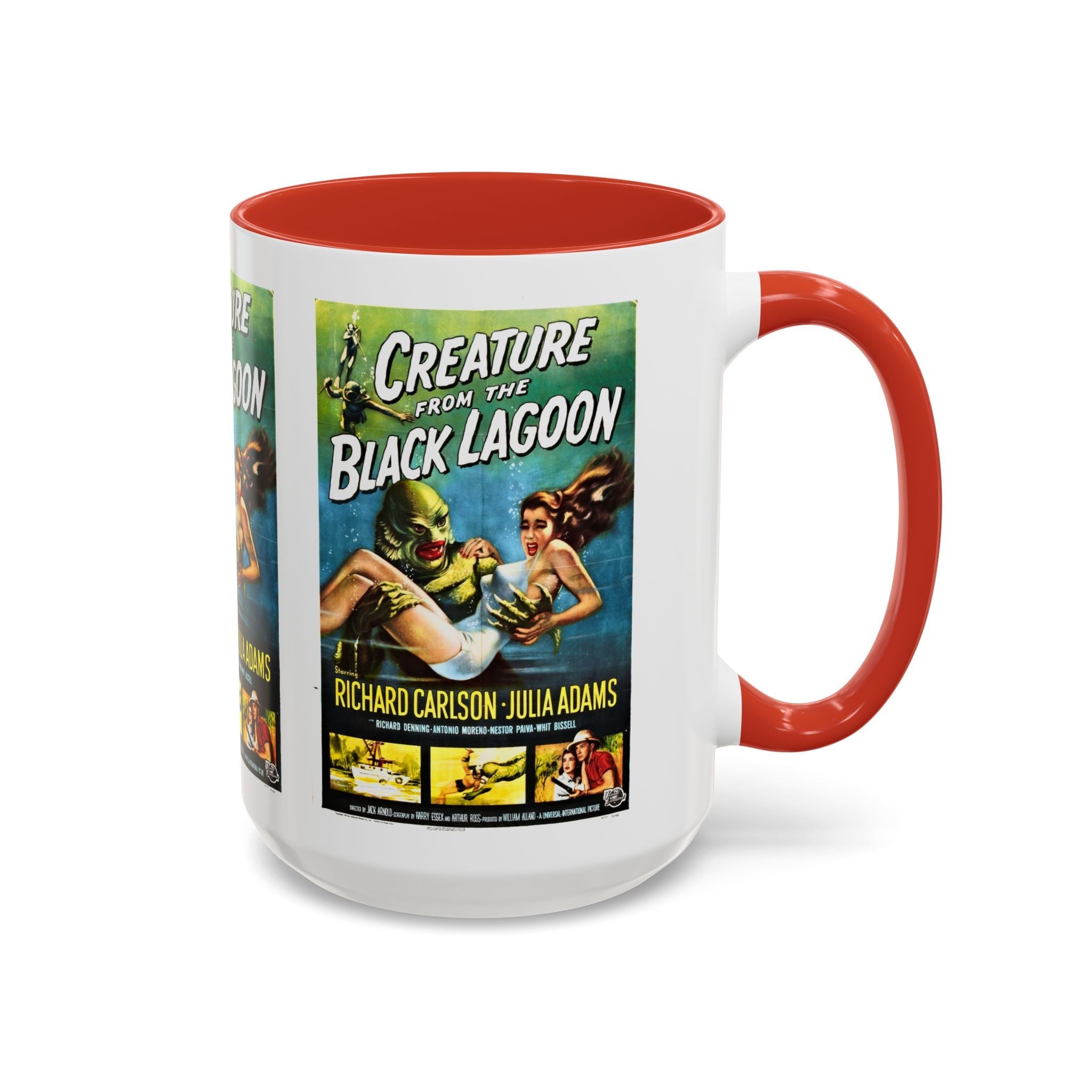 Cult Classic Movie Poster Art Accent Coffee Mug (11, 15oz) - Creature From The Black Lagoon 1954 - POPvault