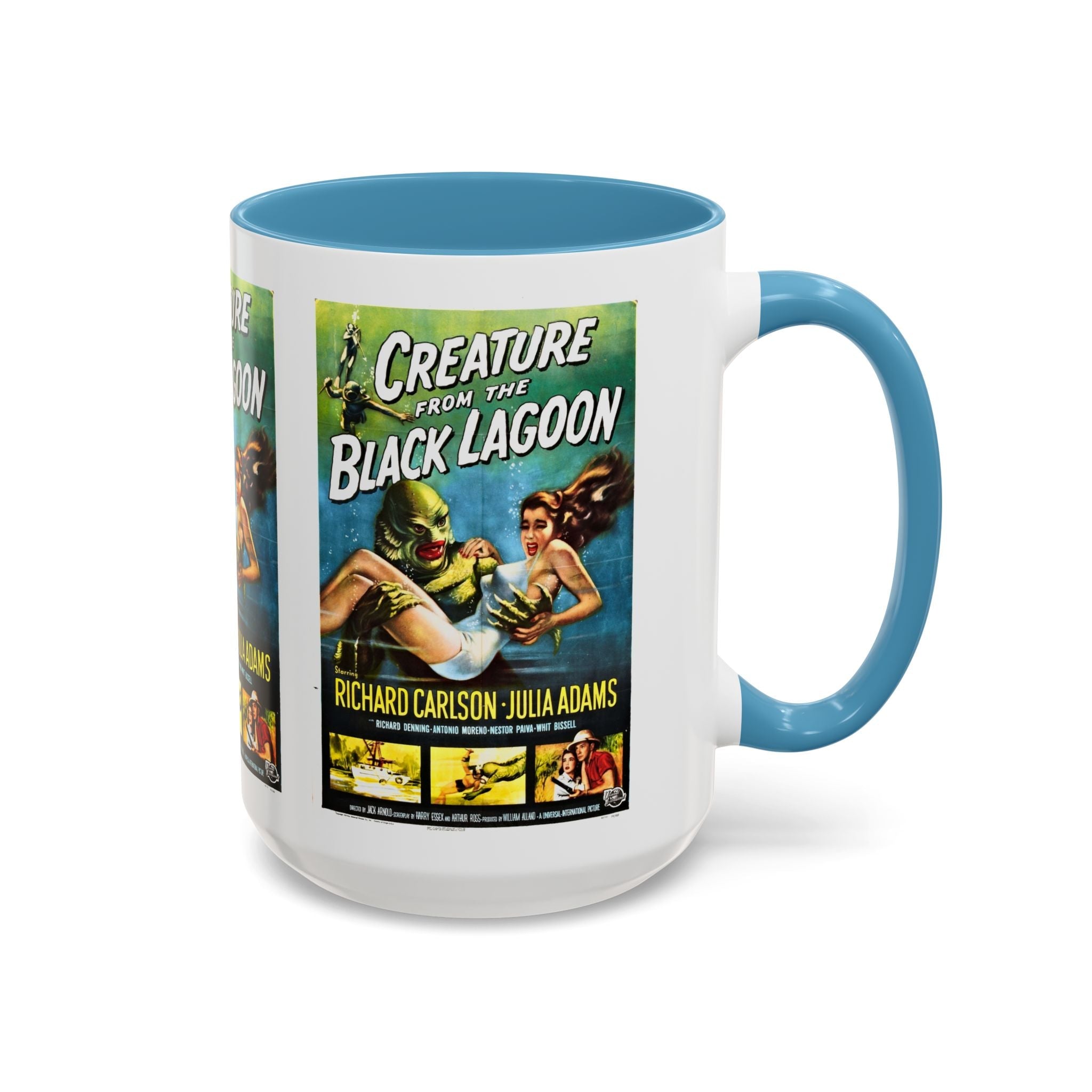 Cult Classic Movie Poster Art Accent Coffee Mug (11, 15oz) - Creature From The Black Lagoon 1954 - POPvault