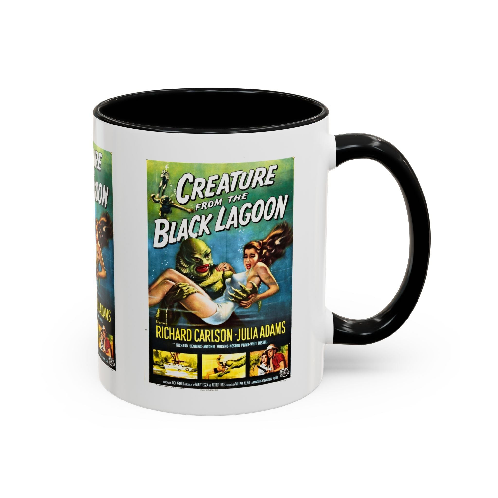 Cult Classic Movie Poster Art Accent Coffee Mug (11, 15oz) - Creature From The Black Lagoon 1954 - POPvault
