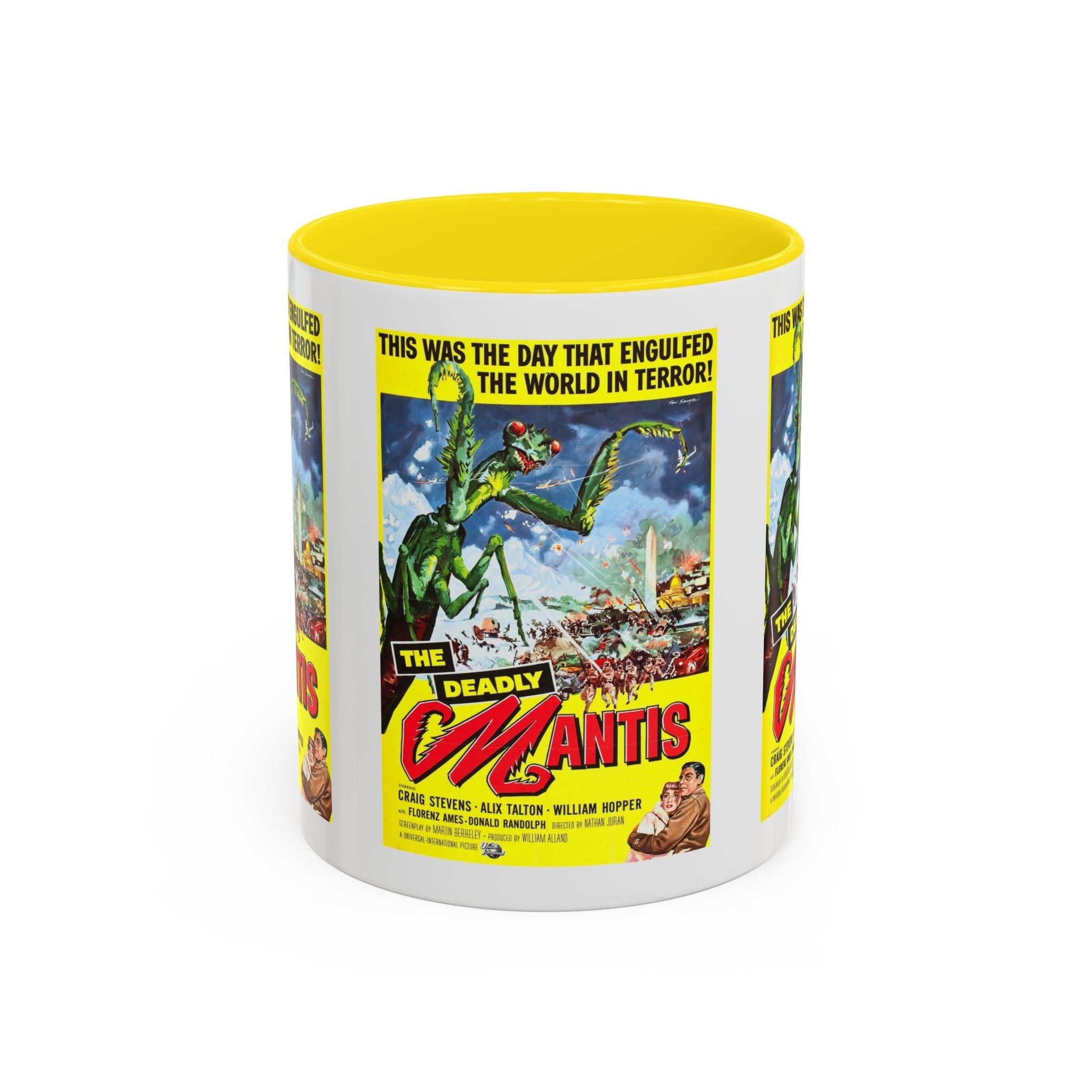 Cult Classic Movie Poster Art Accent Coffee Mug (11, 15oz) - Deadly Mantis 1957 - POPvault