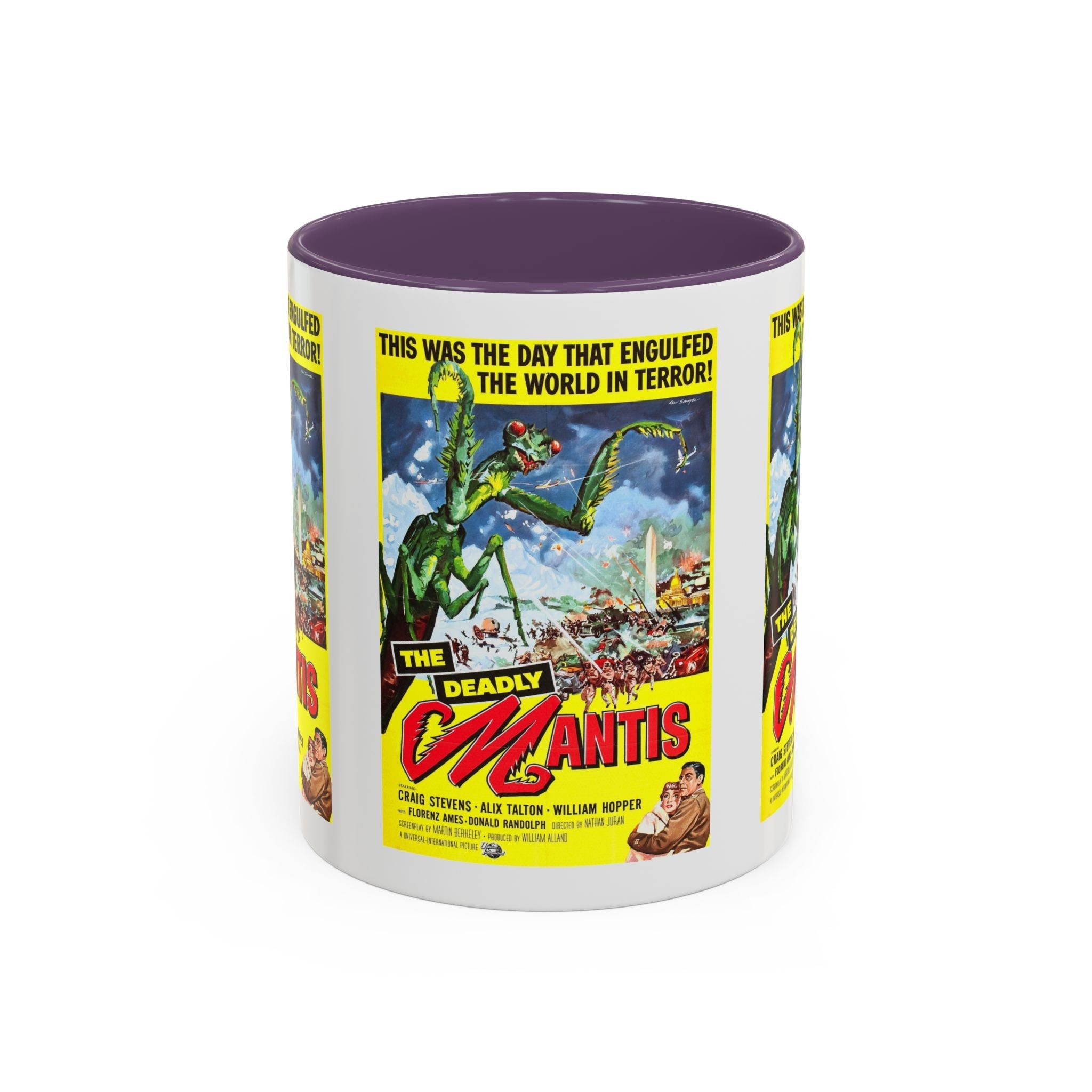 Cult Classic Movie Poster Art Accent Coffee Mug (11, 15oz) - Deadly Mantis 1957 - POPvault