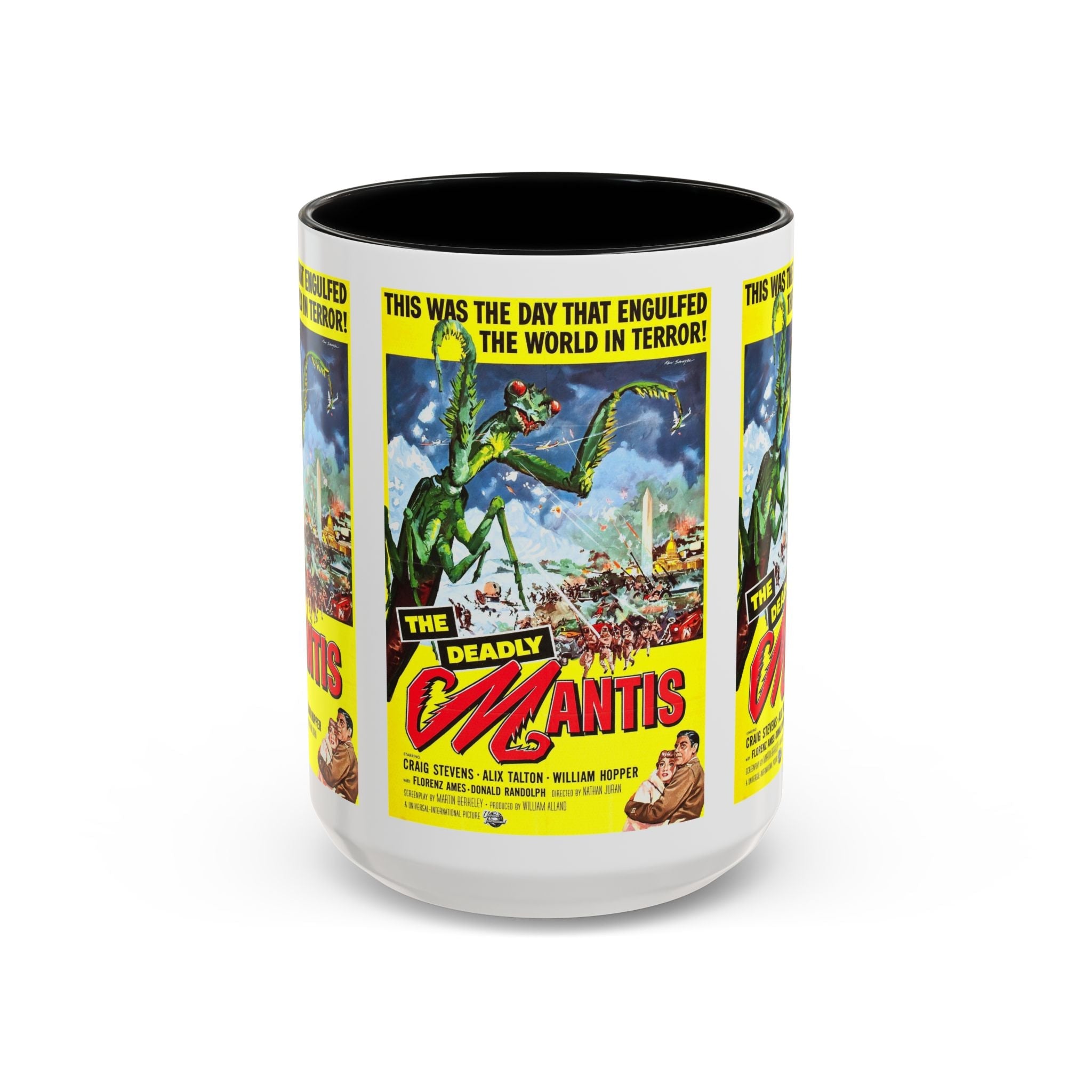 Cult Classic Movie Poster Art Accent Coffee Mug (11, 15oz) - Deadly Mantis 1957 - POPvault