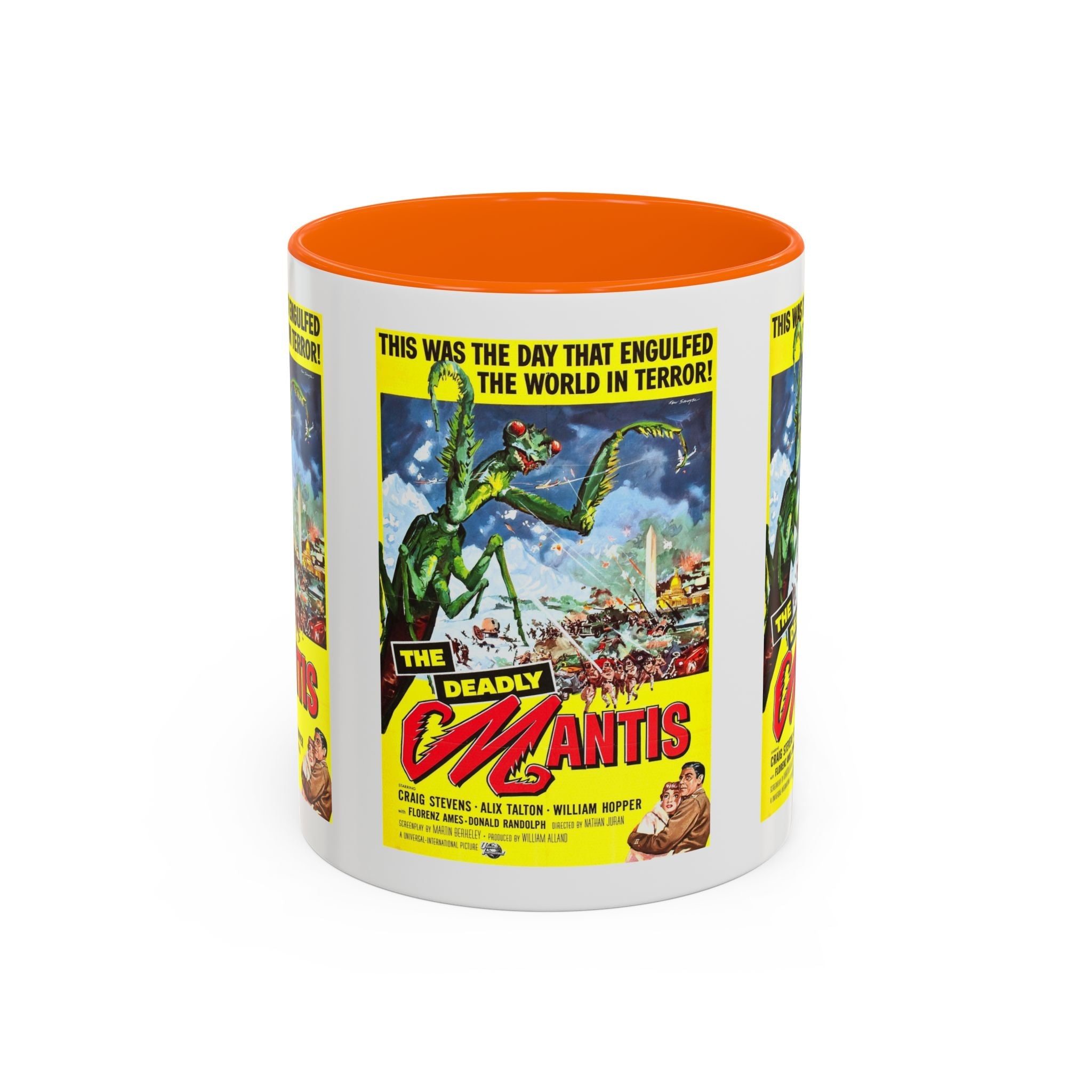 Cult Classic Movie Poster Art Accent Coffee Mug (11, 15oz) - Deadly Mantis 1957 - POPvault