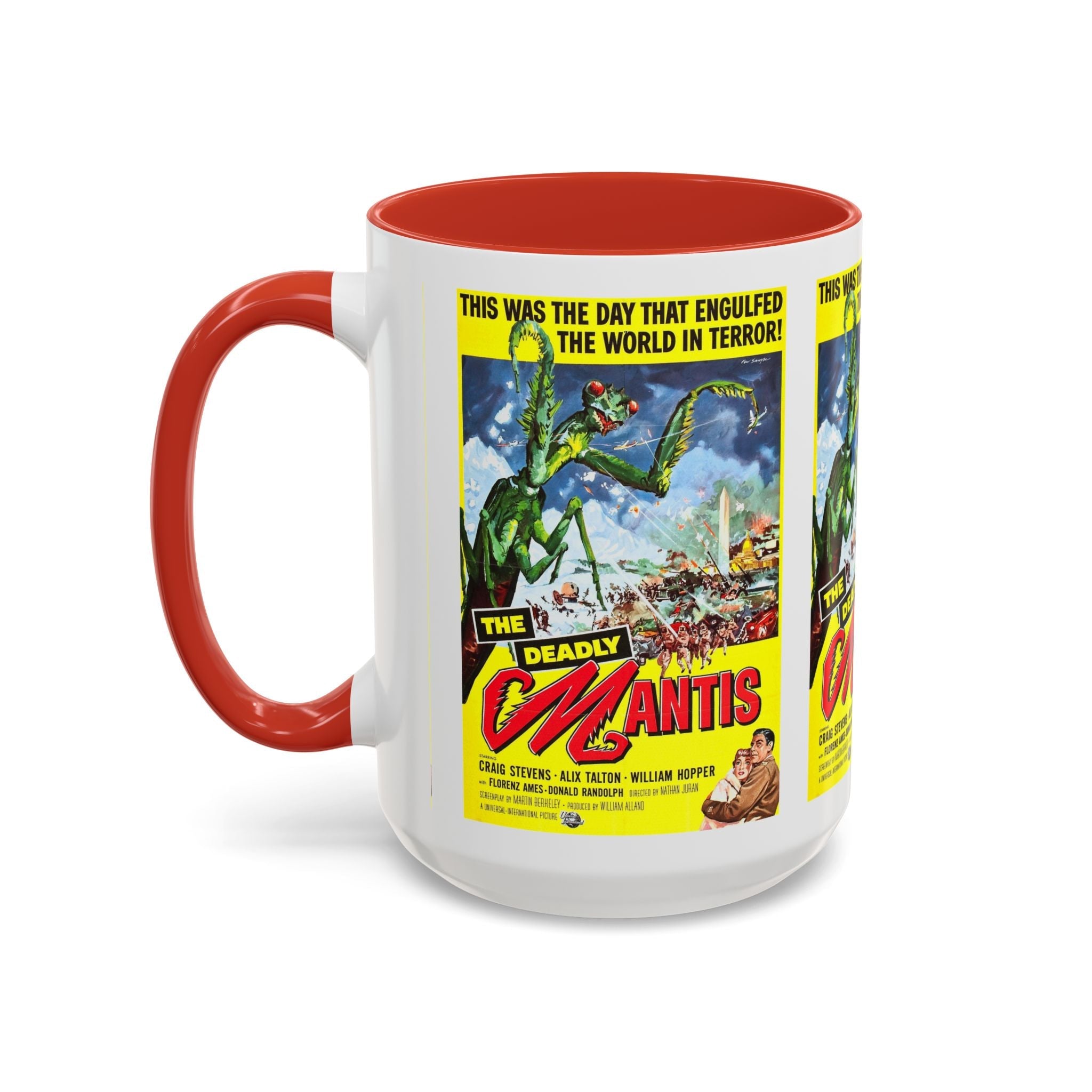 Cult Classic Movie Poster Art Accent Coffee Mug (11, 15oz) - Deadly Mantis 1957 - POPvault