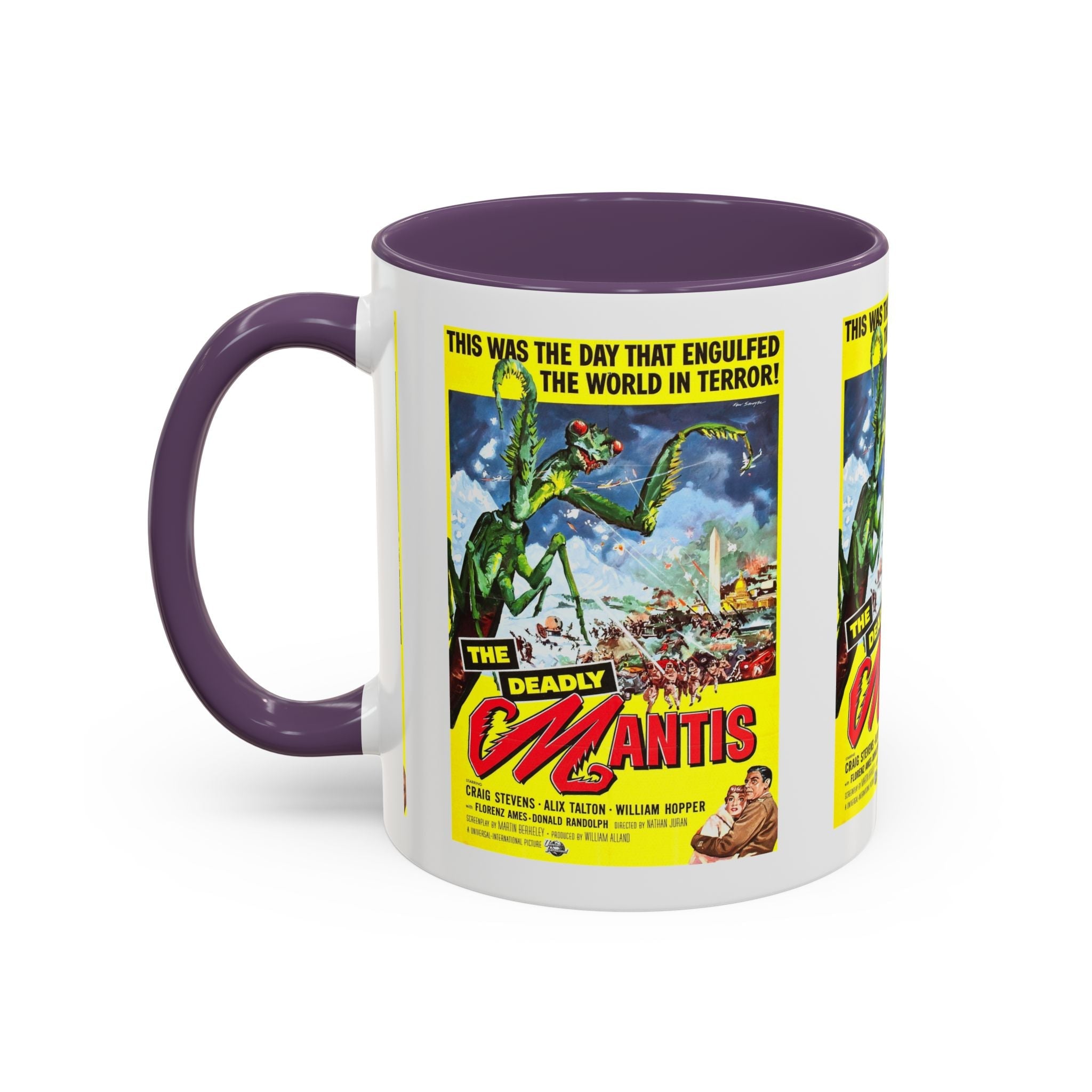 Cult Classic Movie Poster Art Accent Coffee Mug (11, 15oz) - Deadly Mantis 1957 - POPvault