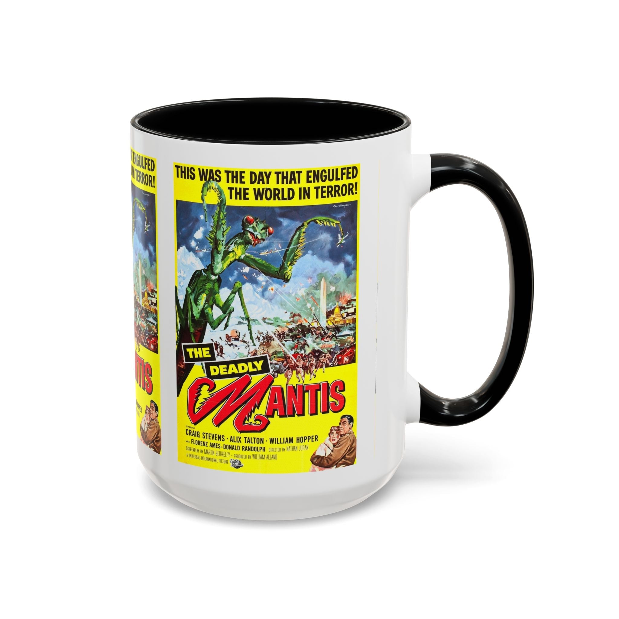 Cult Classic Movie Poster Art Accent Coffee Mug (11, 15oz) - Deadly Mantis 1957 - POPvault